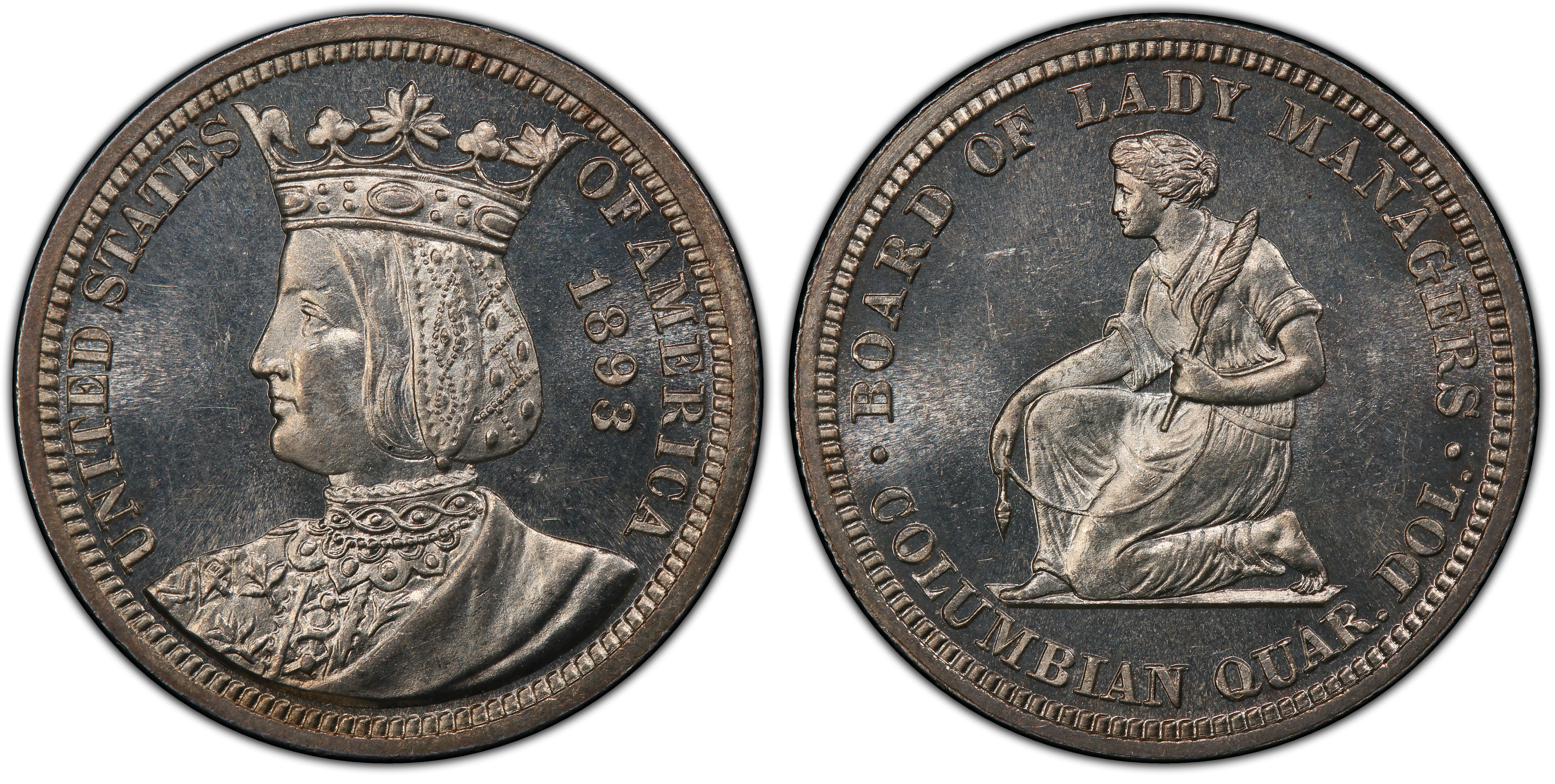 1893 25C Isabella, PL (Regular Strike) Silver Commemorative - PCGS