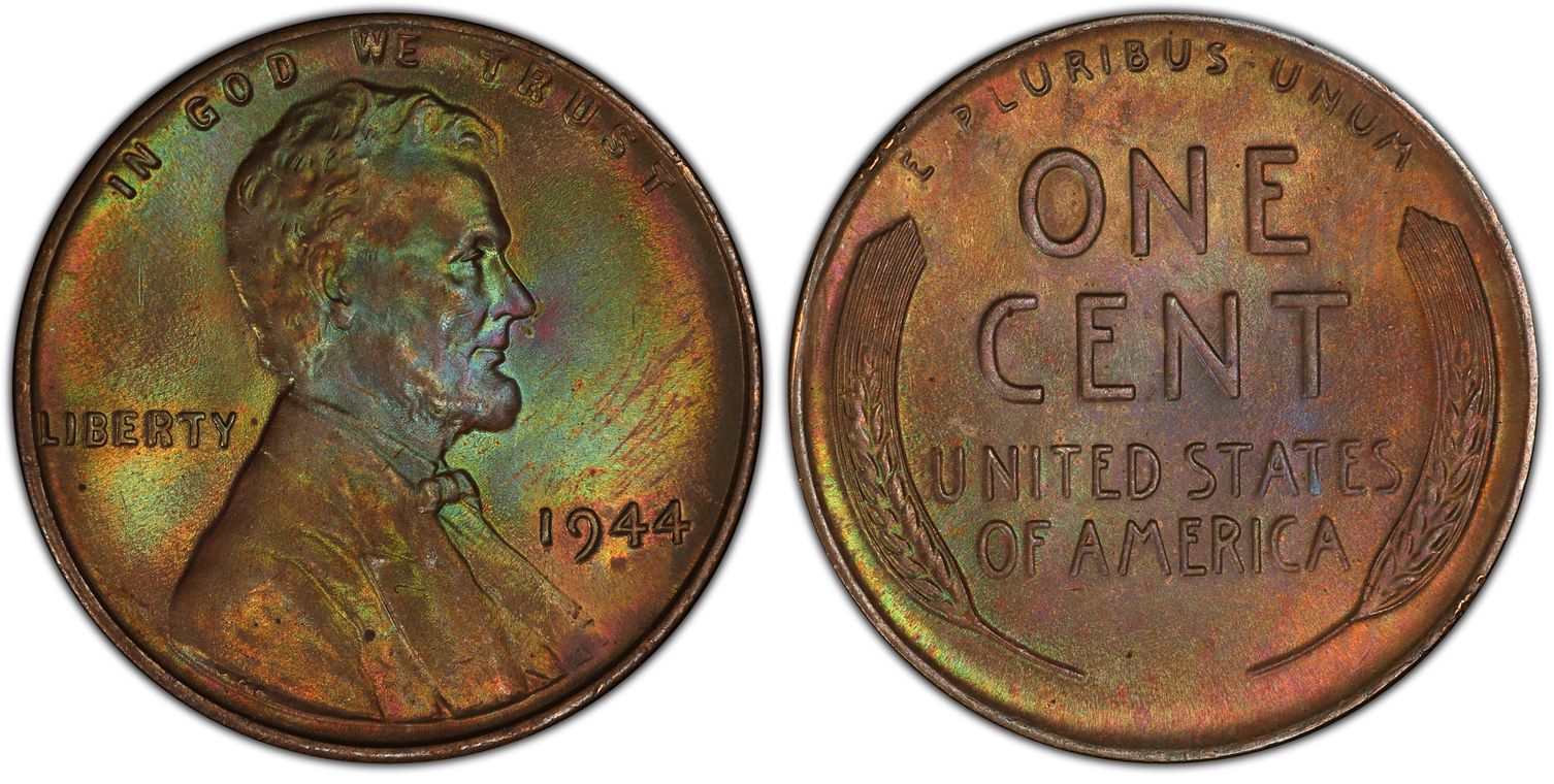 1944 Lincoln Cent MS67+ Red PCGS