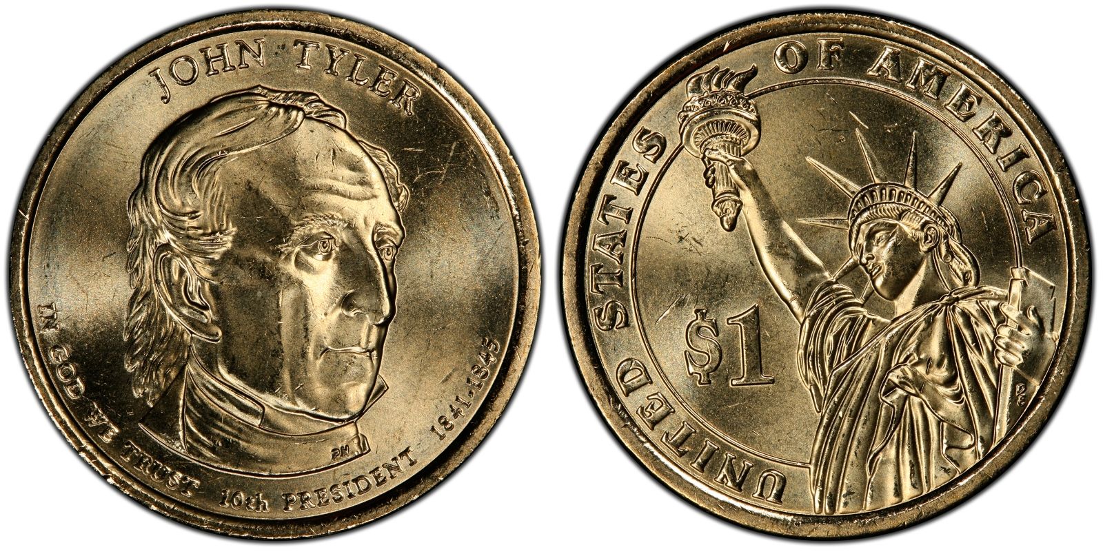 2009-D BU Roll of 25 John Tyler Presidential $1 Dollar Coins 