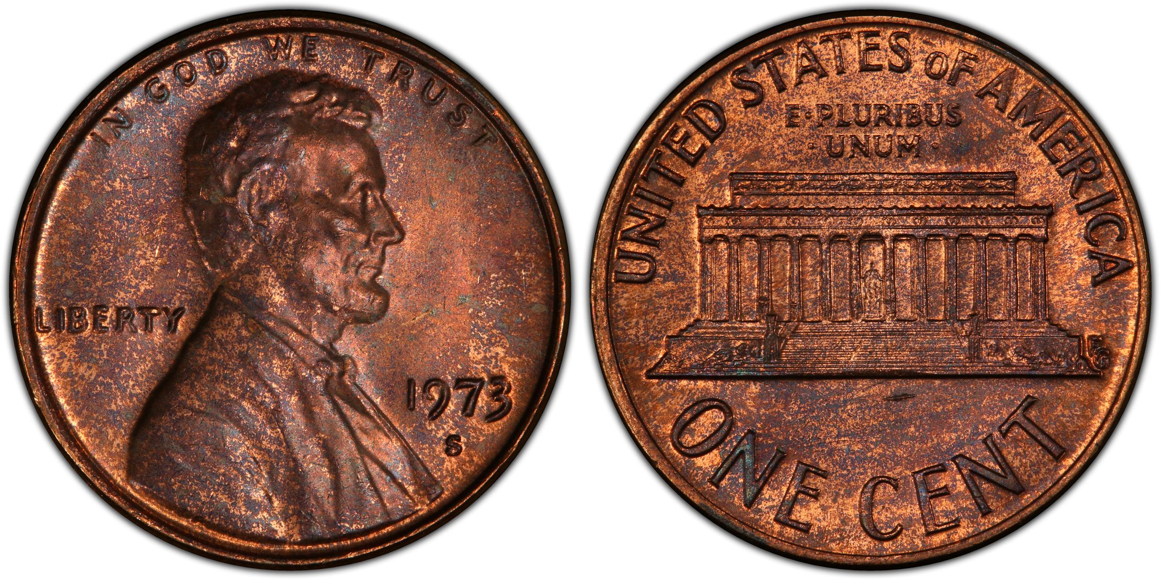 1973 S 1C BN Regular Strike Lincoln Cent Modern PCGS CoinFacts