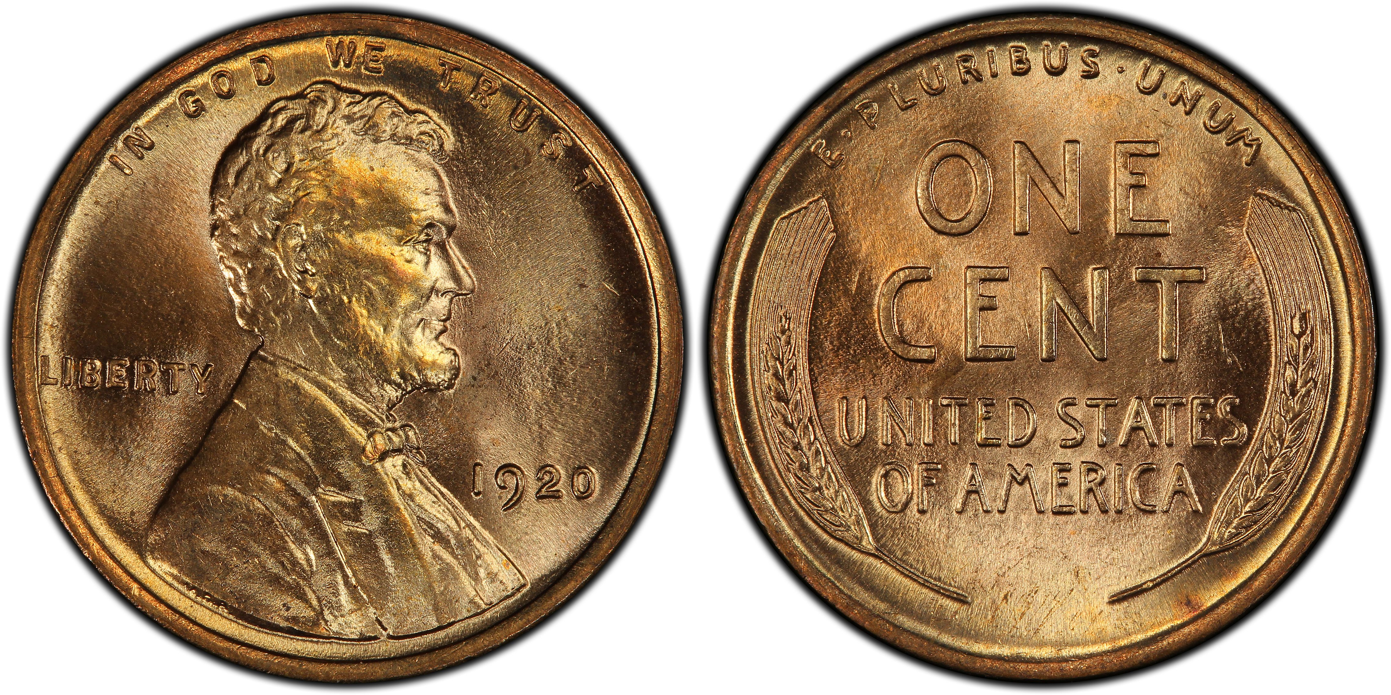 1920-P Lincoln Cent PCGS MS65RD