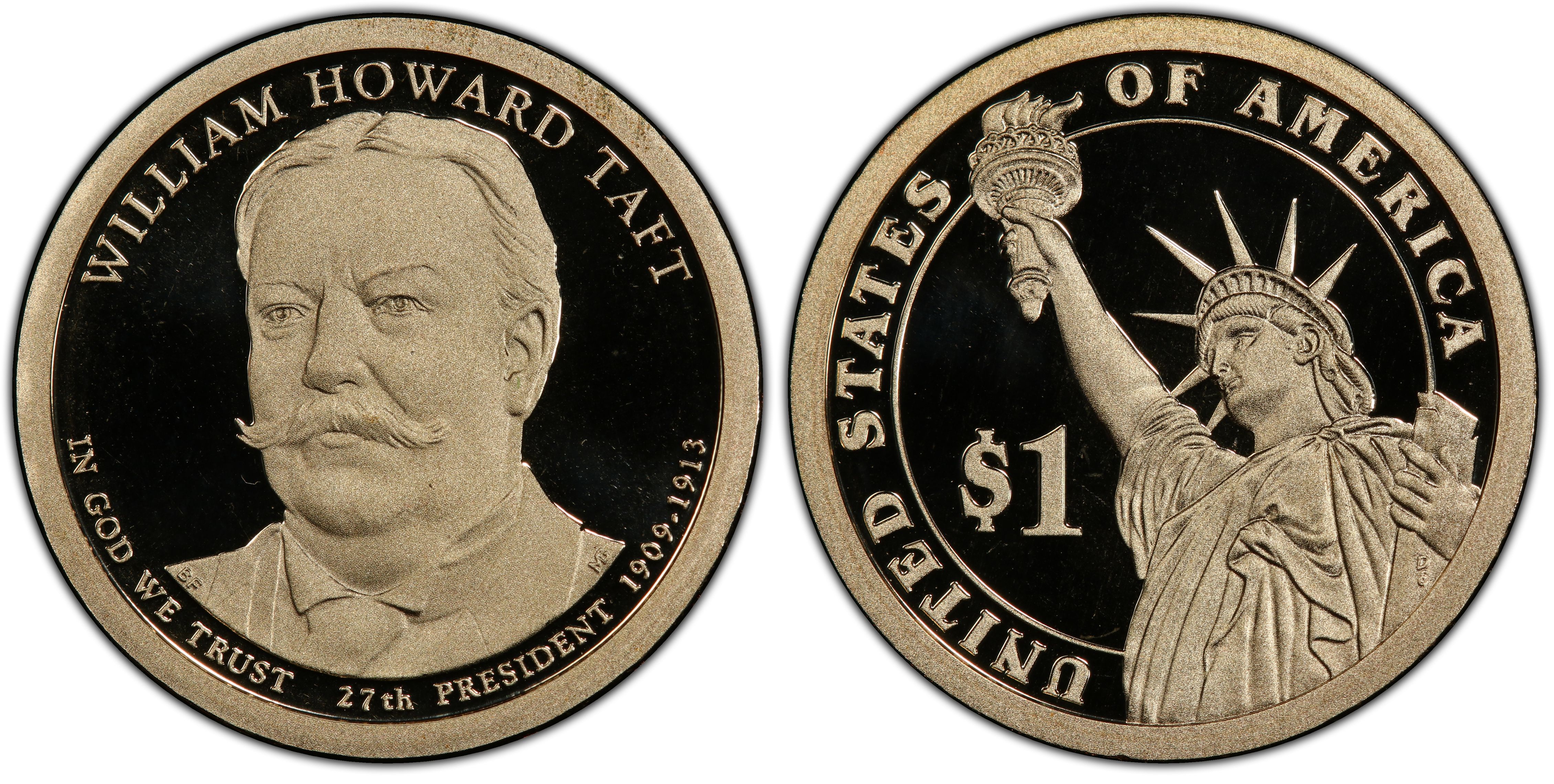 2013-S $1 William H. Taft, DCAM (Proof) Presidential Dollars