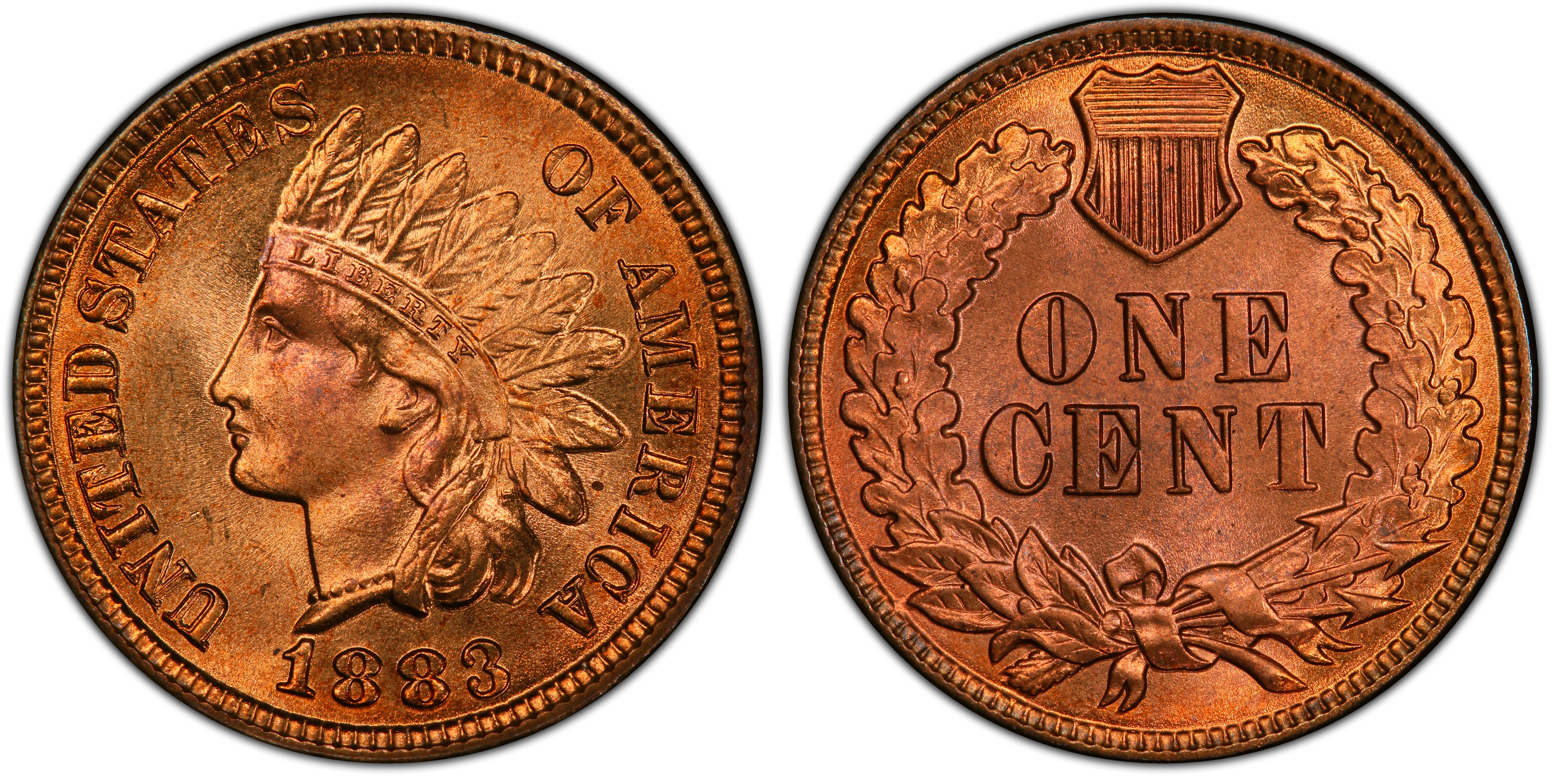 1883 1C RD Regular Strike Indian Cent PCGS CoinFacts