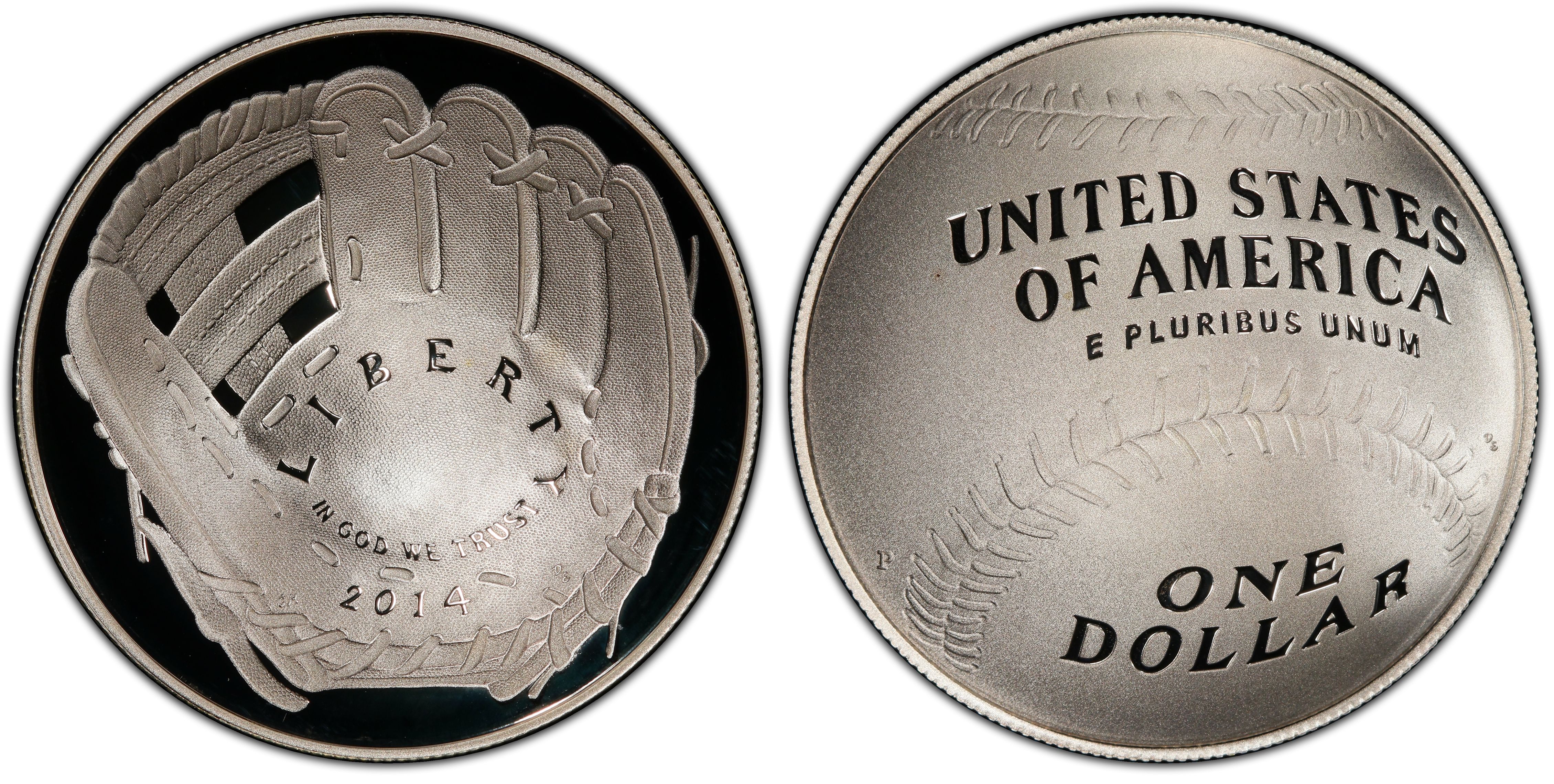 2014 P $1 Baseball Hall of Fame Commemorative Silver Dollar Choice Proof