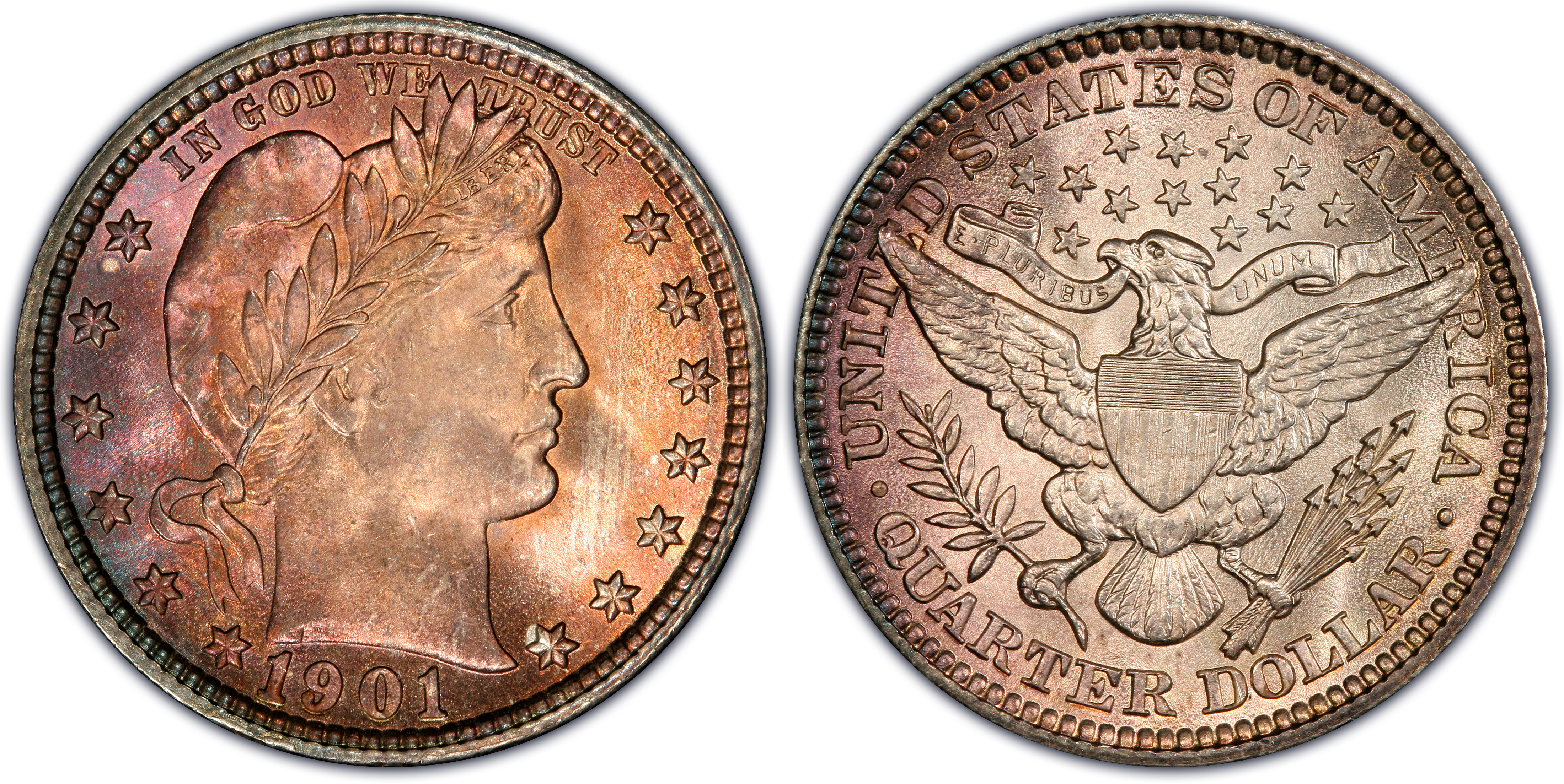 1901 25C (Regular Strike) Barber Quarter - PCGS CoinFacts