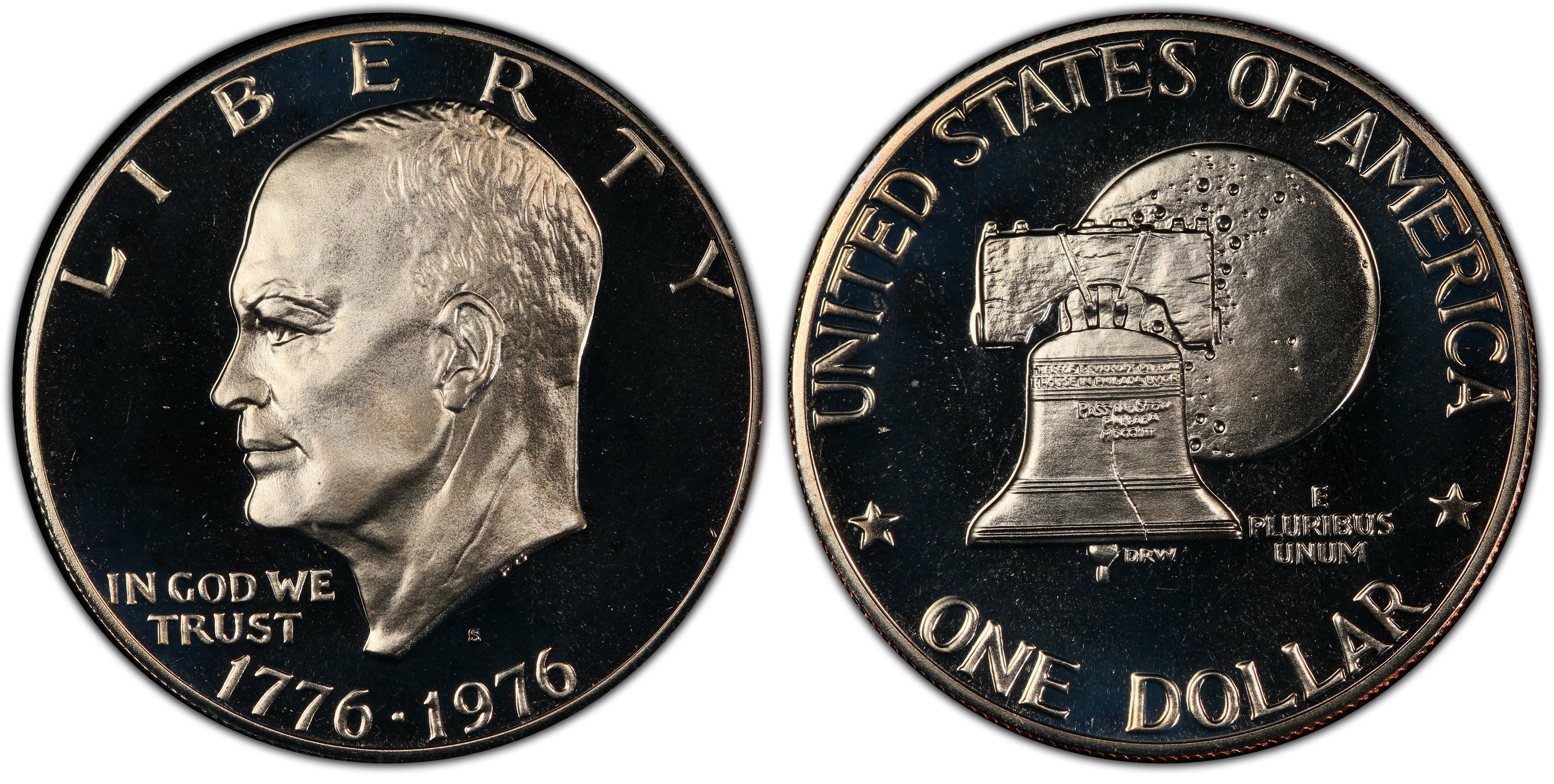 1976-S $1 Clad Type 2 (Proof) Ike Dollar - PCGS CoinFacts