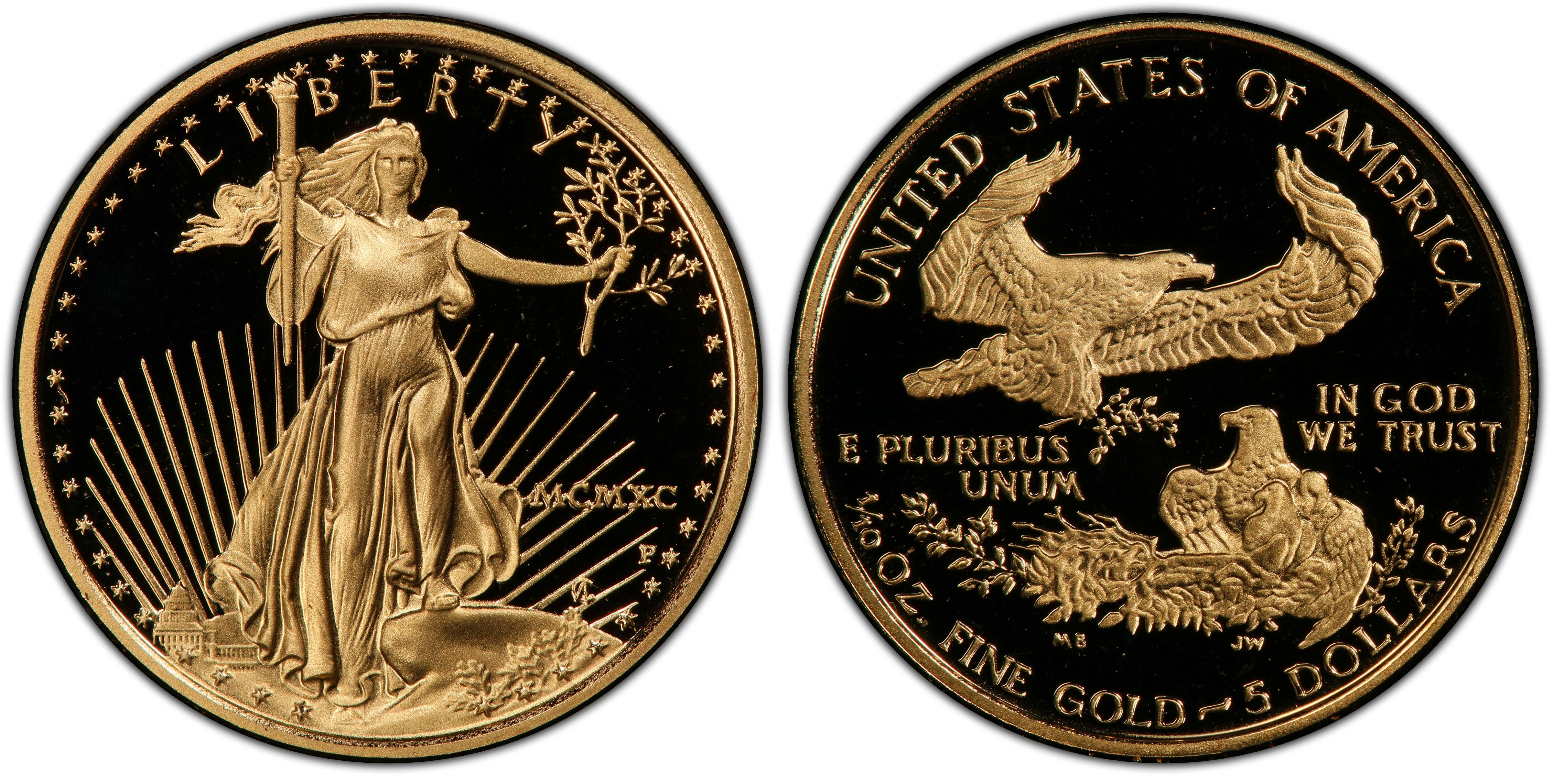 1990-P $5 Gold Eagle, DCAM (Proof) Gold Eagles - PCGS CoinFacts