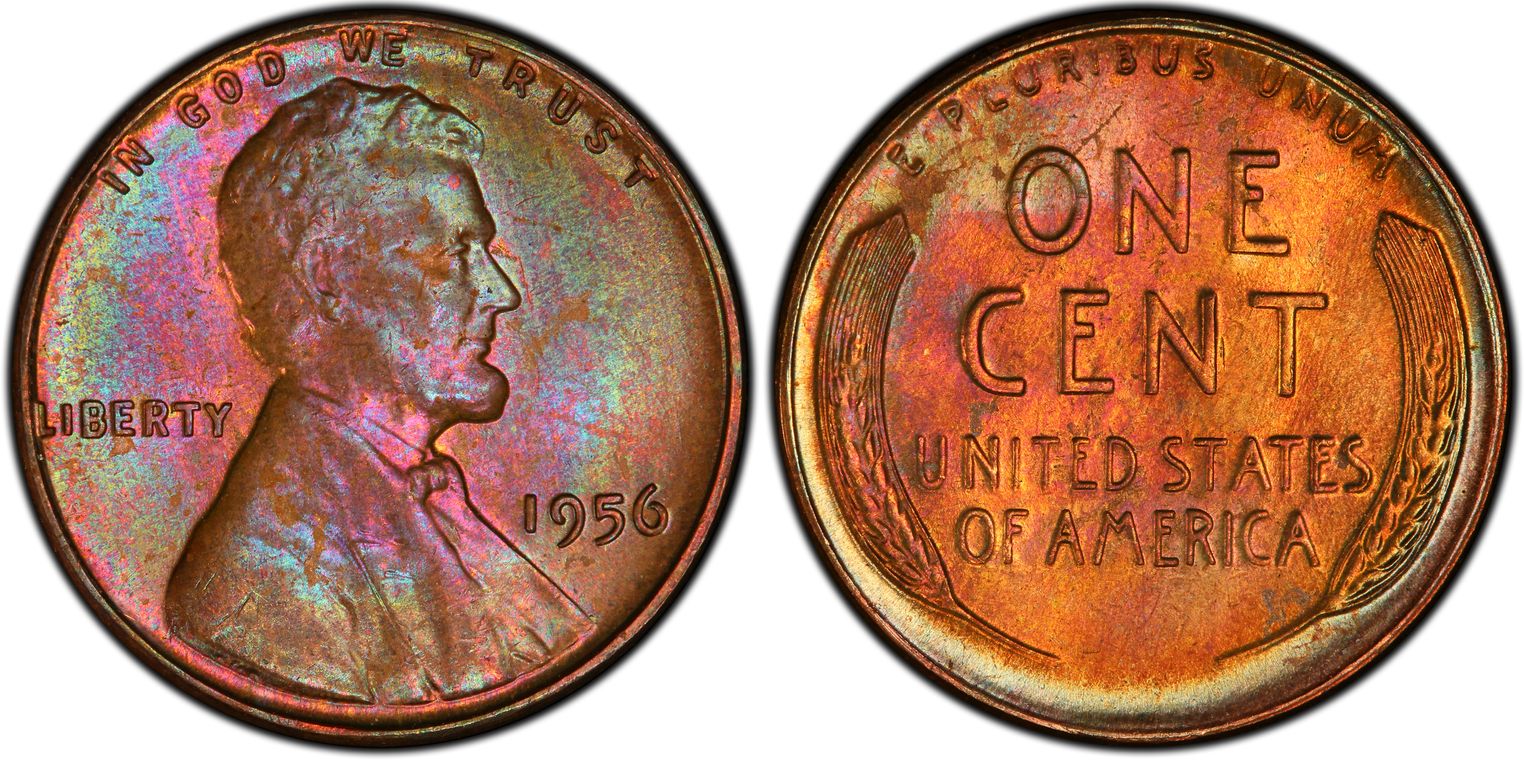 1956 1C, BN (Regular Strike) Lincoln Cent (Wheat Reverse) - PCGS CoinFacts