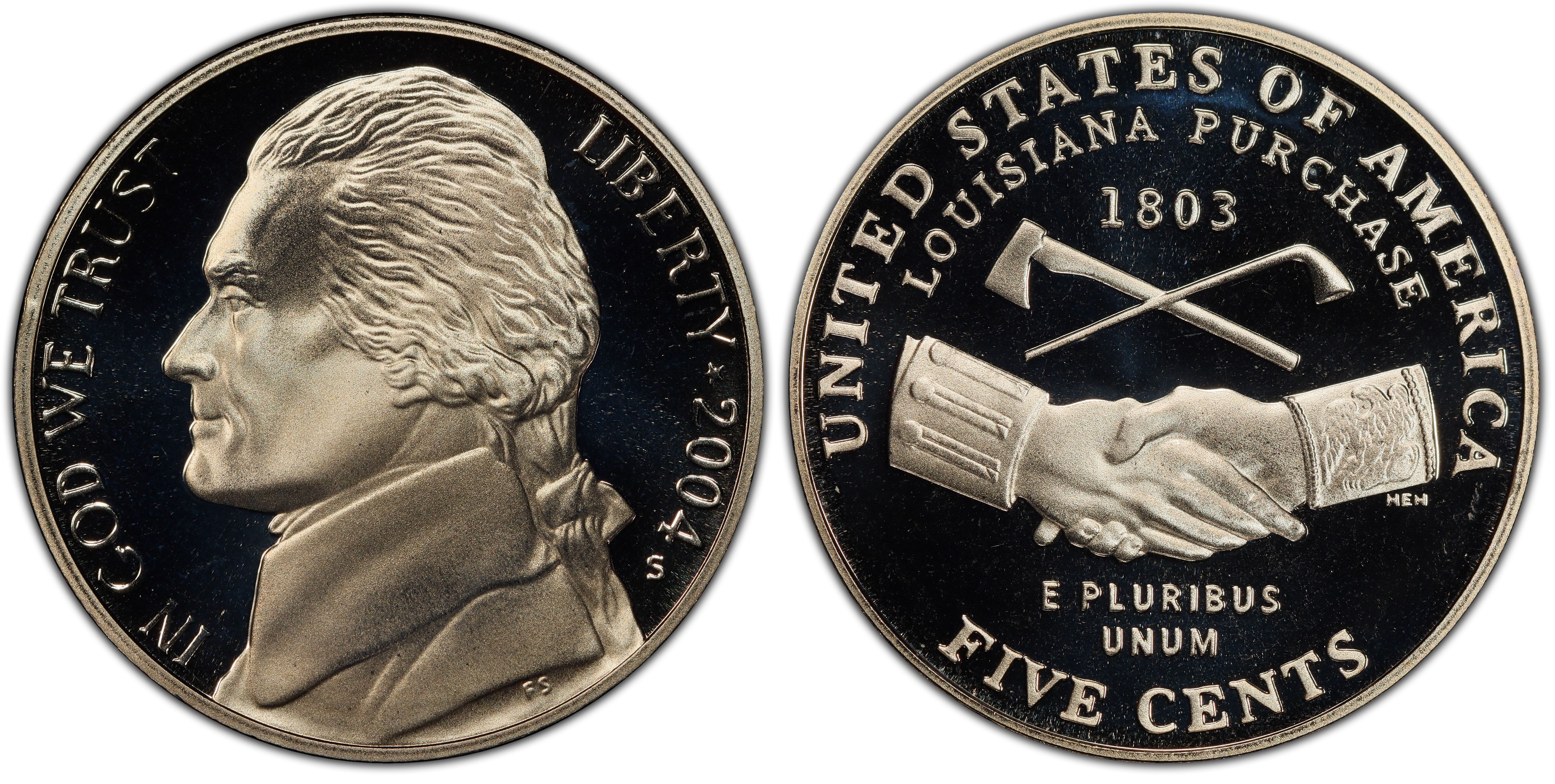 2004-S 5C Peace Medal, DCAM (Proof) Jefferson Nickel - PCGS CoinFacts