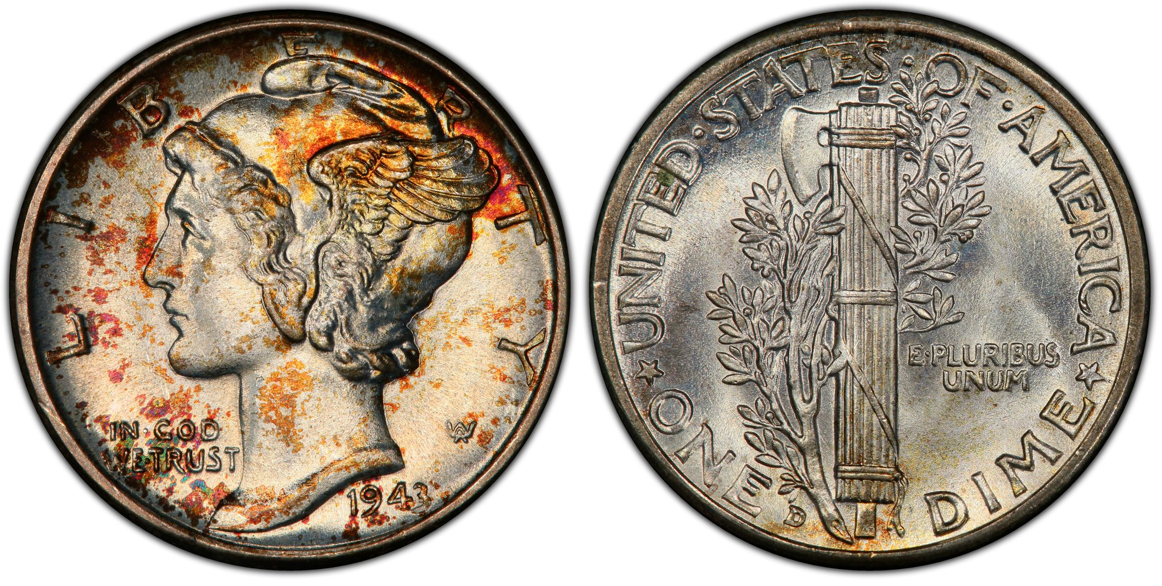 1943-D 10C, FB (Regular Strike) Mercury Dime - PCGS CoinFacts