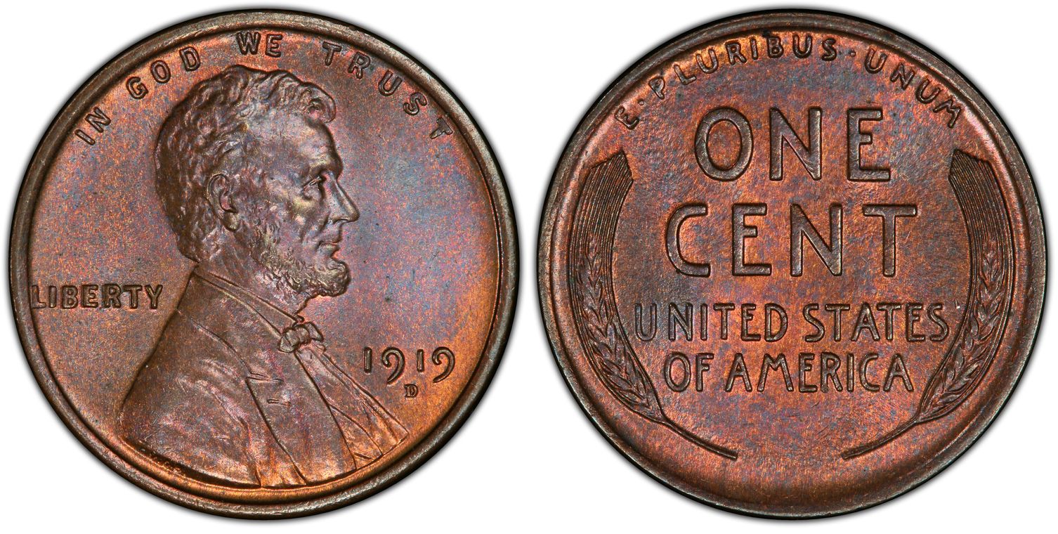 1919 1C, RD (Regular Strike) Lincoln Cent (Wheat Reverse) - PCGS