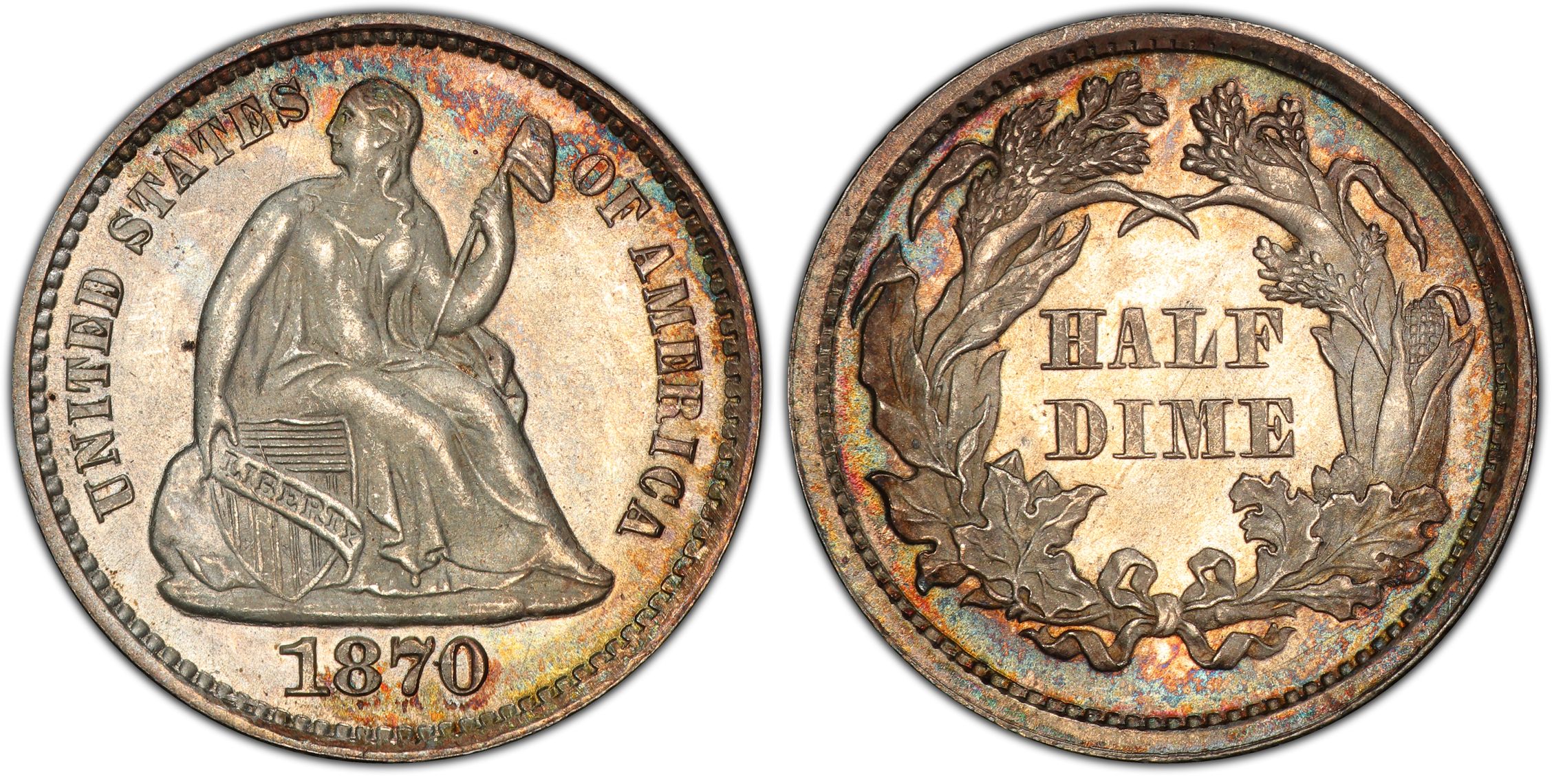 1870 H10C (Regular Strike) Liberty Seated Half Dime - PCGS CoinFacts