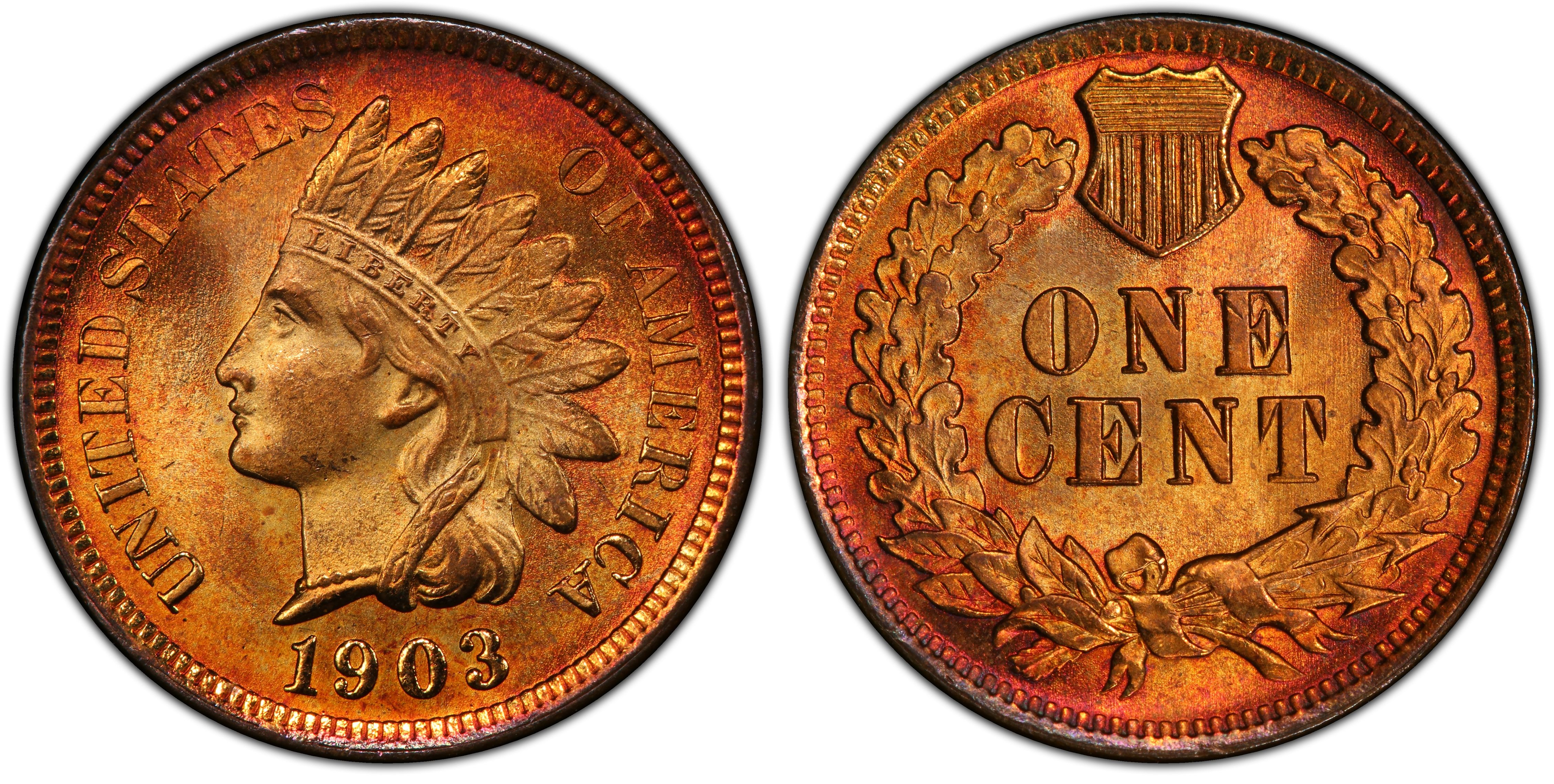 1903 1C, RB (Regular Strike) Indian Cent - PCGS CoinFacts