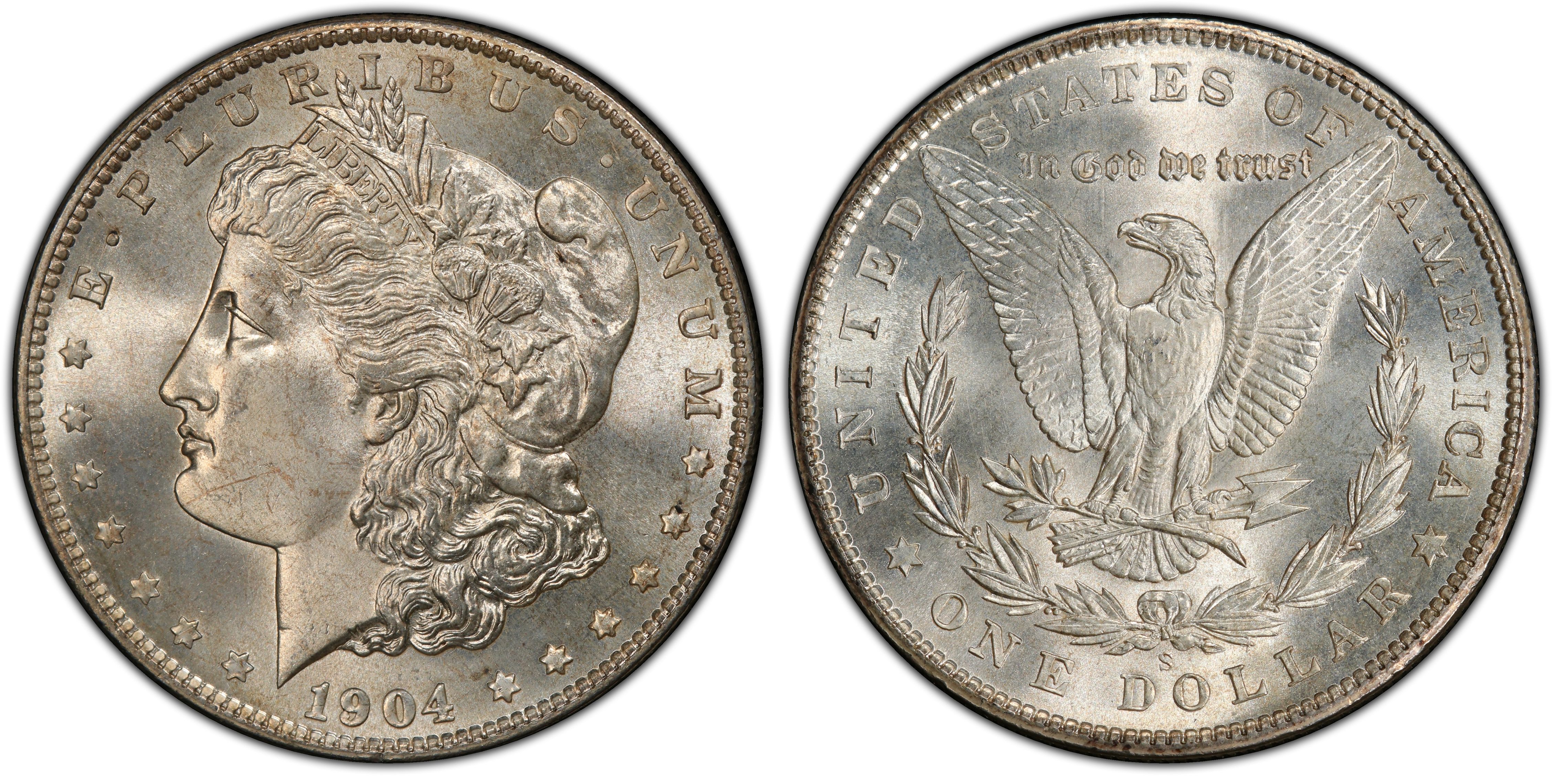 1904年 １マルク銀貨 PCGS MS６７