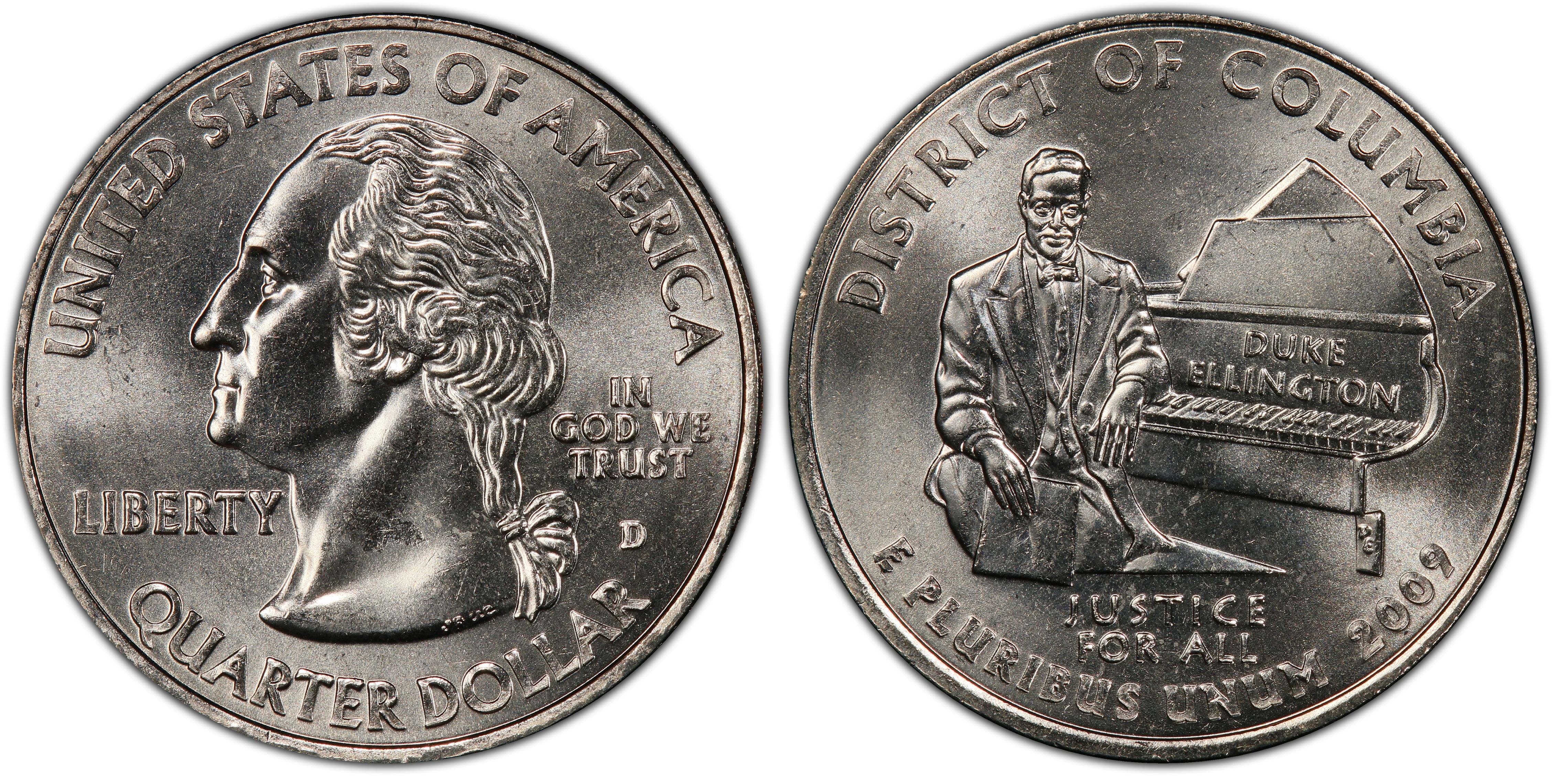 2009 D District of Columbia U.S Territorial Quarter Dollar 