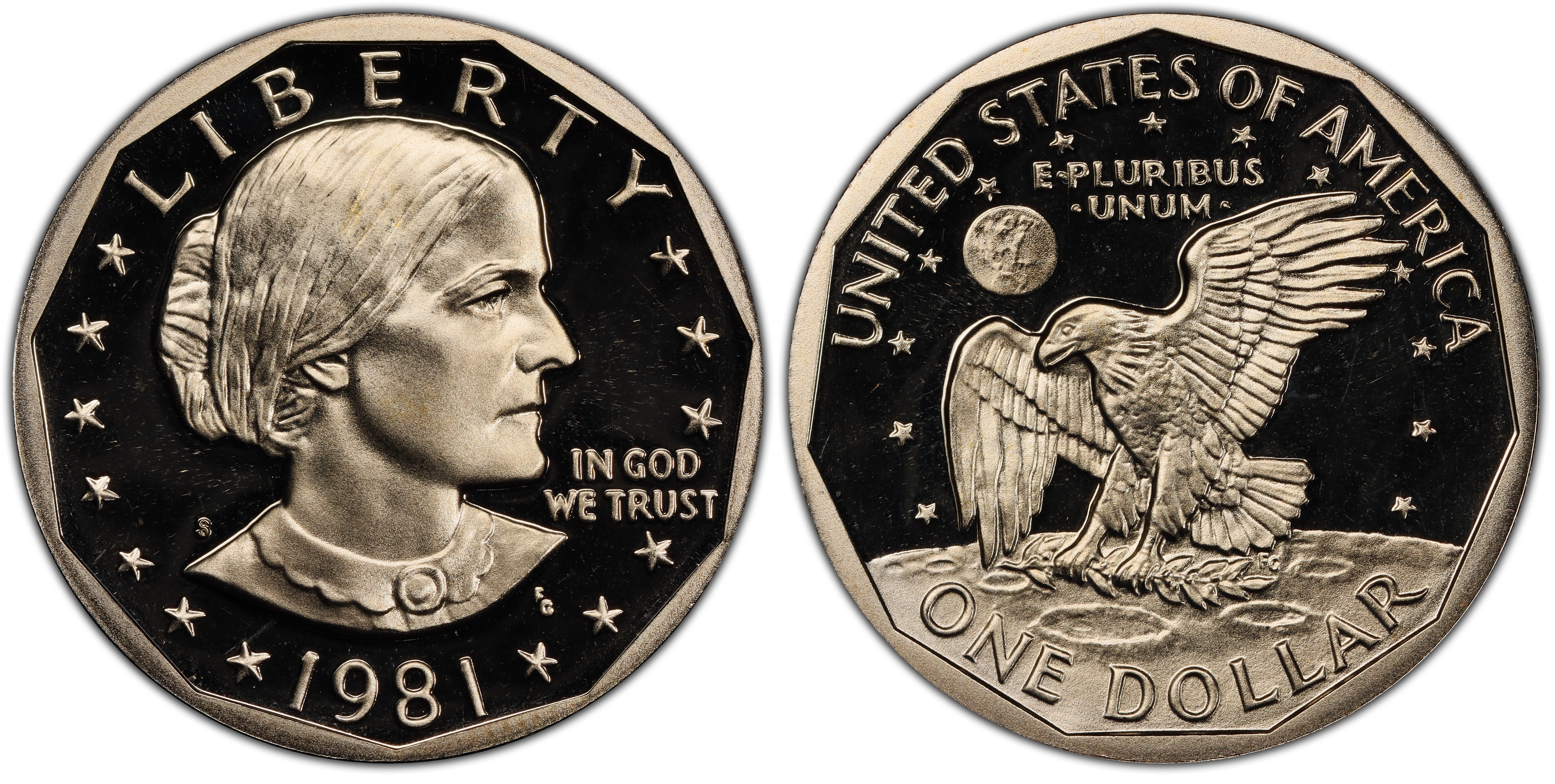 1981-S SBA$1 Type 1, DCAM (Proof) Susan B. Anthony Dollar - PCGS