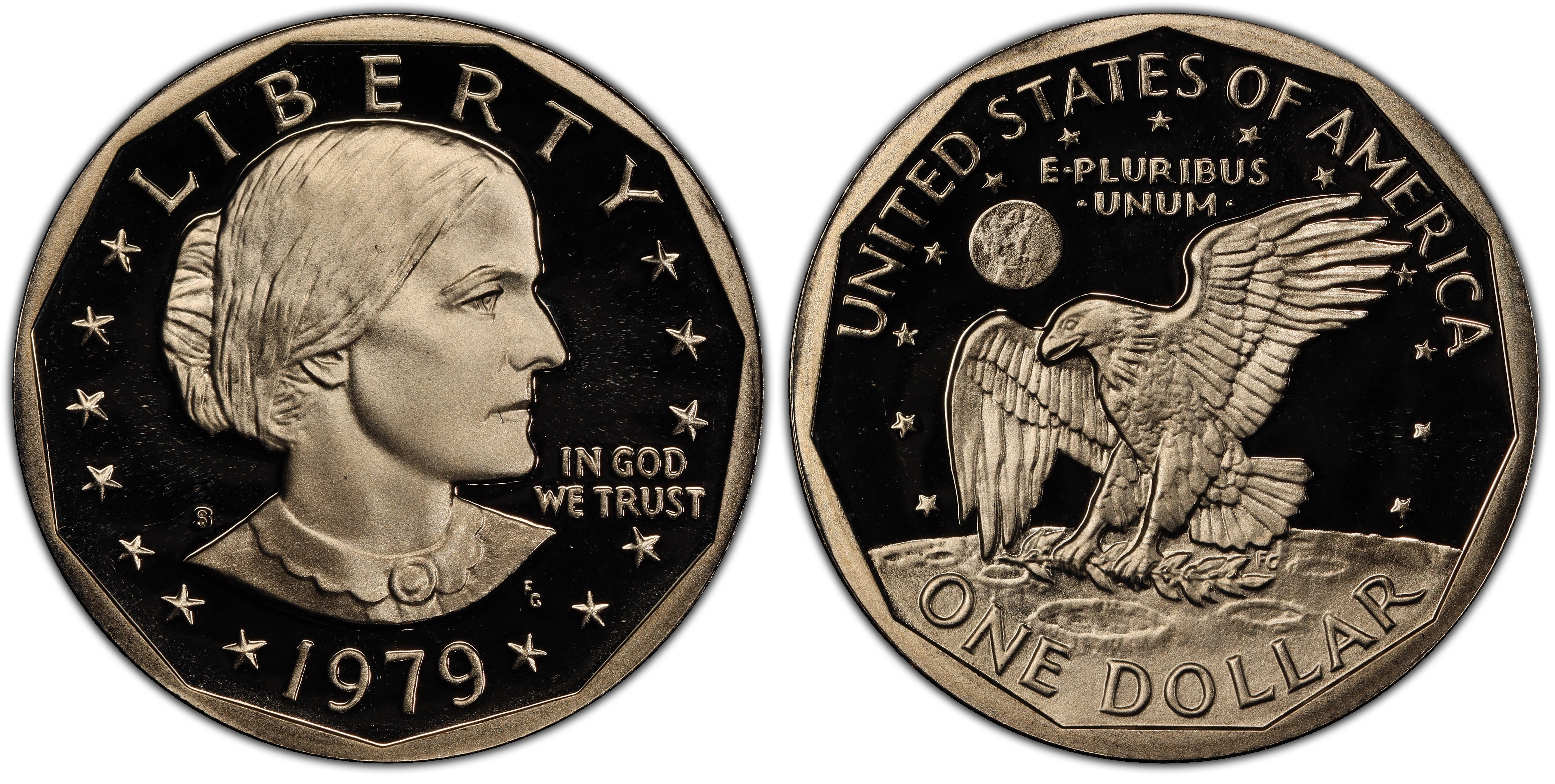 1979 S SBA 1 Type 2 DCAM Proof Susan B. Anthony Dollar PCGS