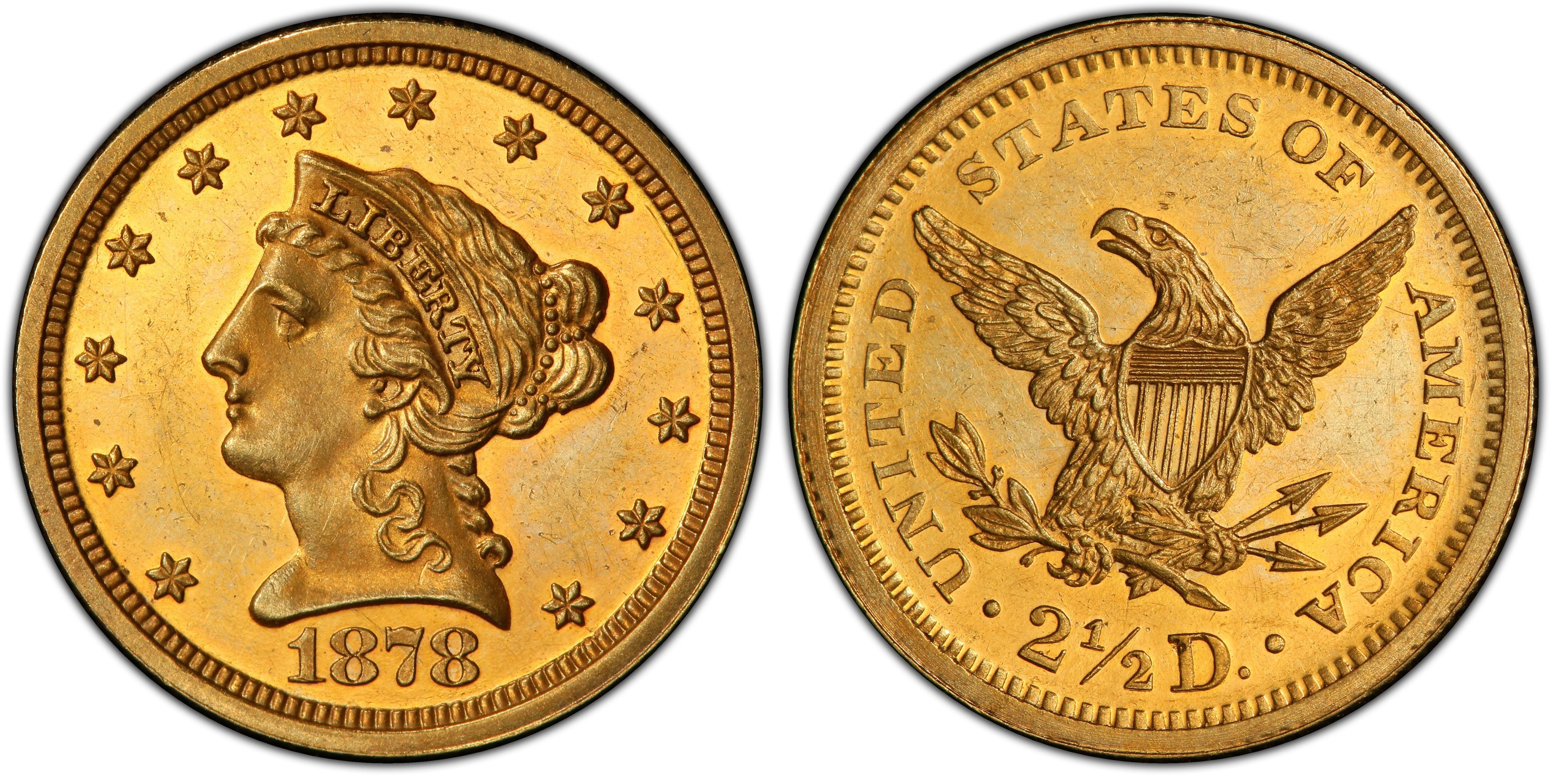 1878 PCGS MS63 $2.50 LIBERTY HEAD GOLD 