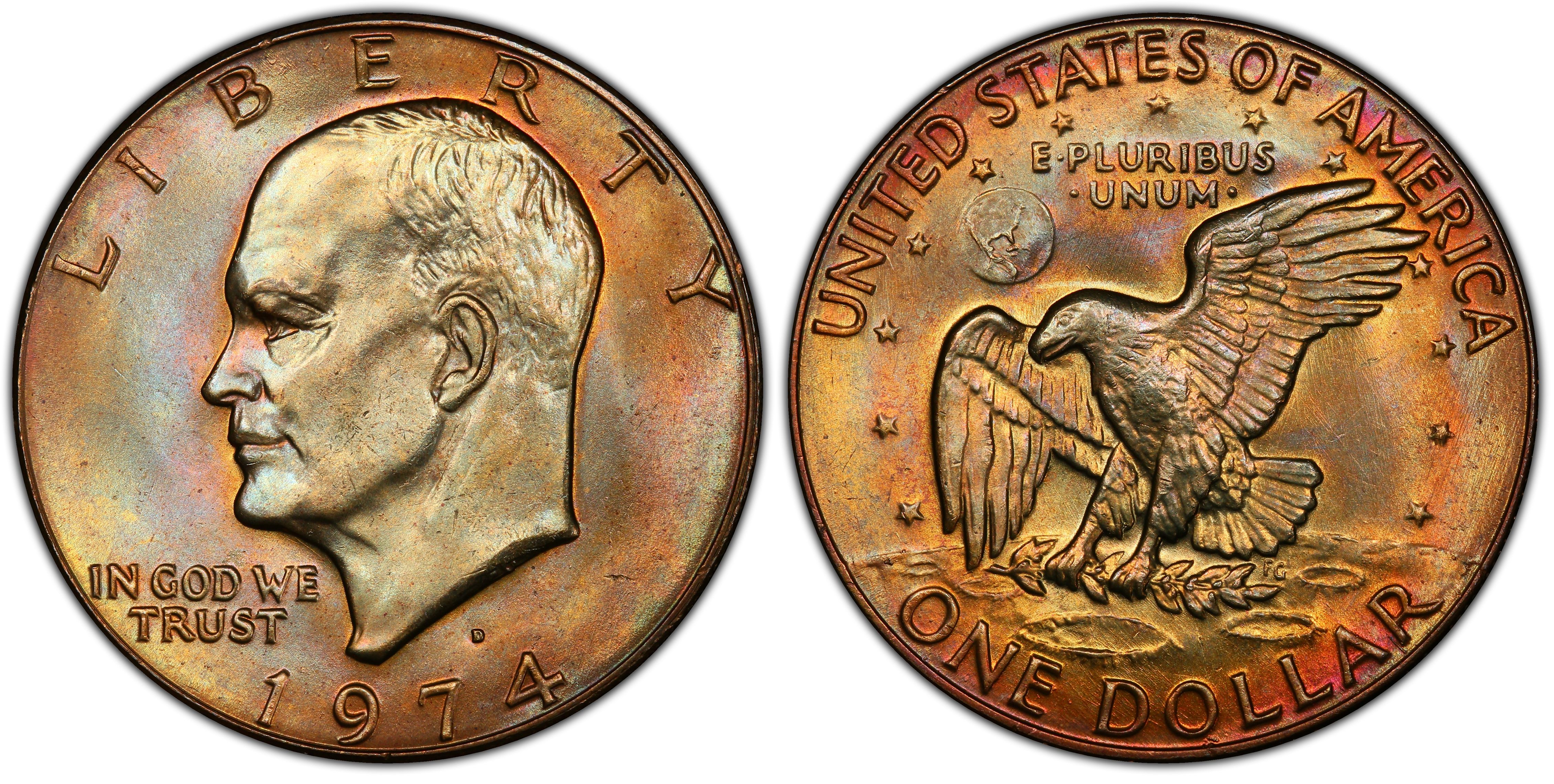 1974 D 1 Regular Strike Ike Dollar PCGS CoinFacts