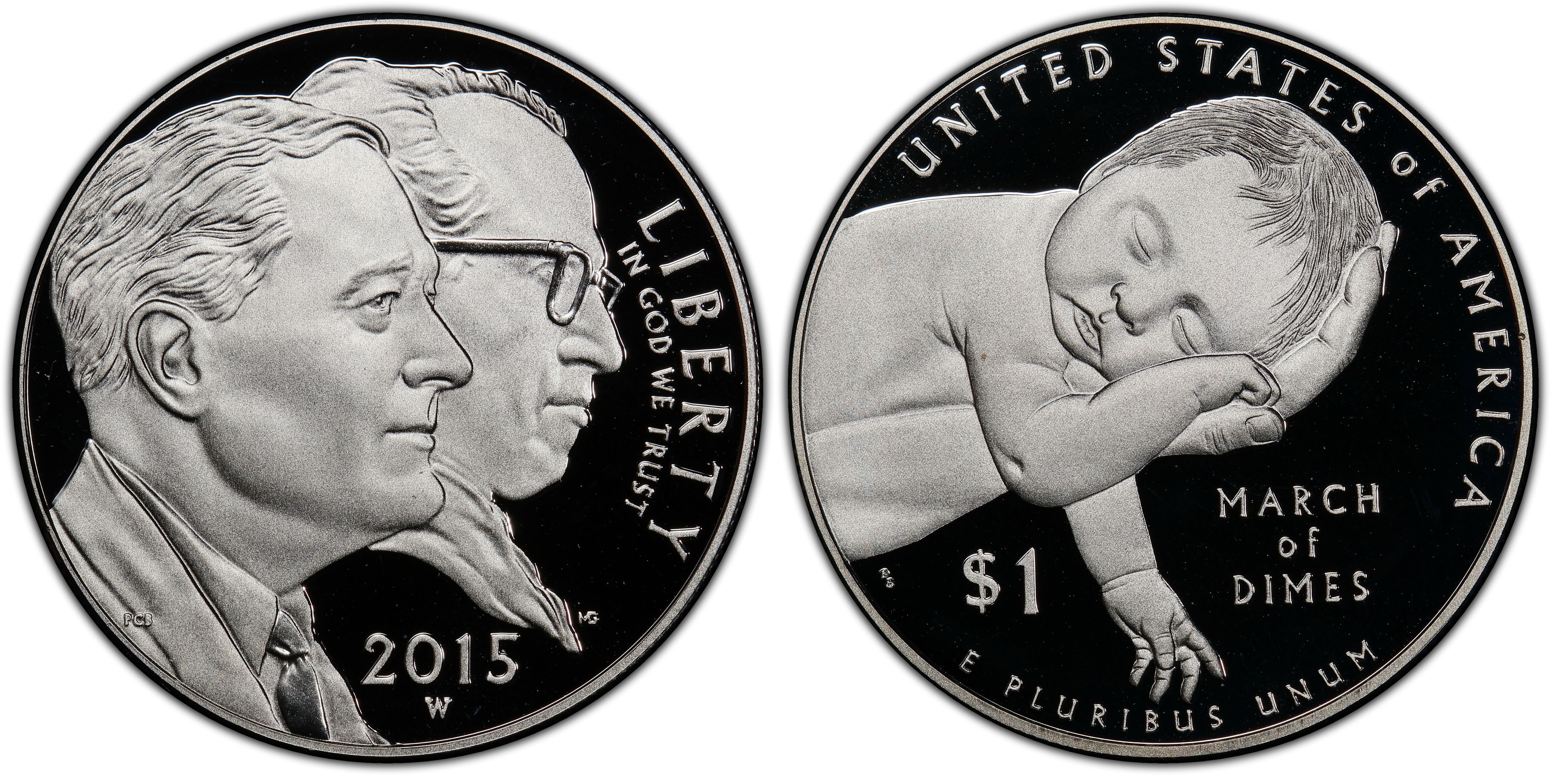 2015-W March of Dimes NGC PF69 First Day Of Issue Proof Silver Dollar Coin
