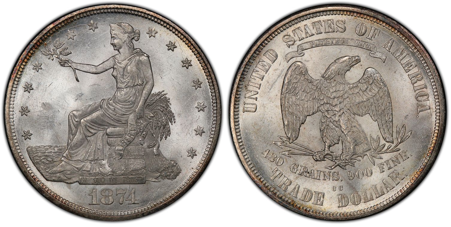 1874-CC T$1 (Regular Strike) Trade Dollar - PCGS CoinFacts
