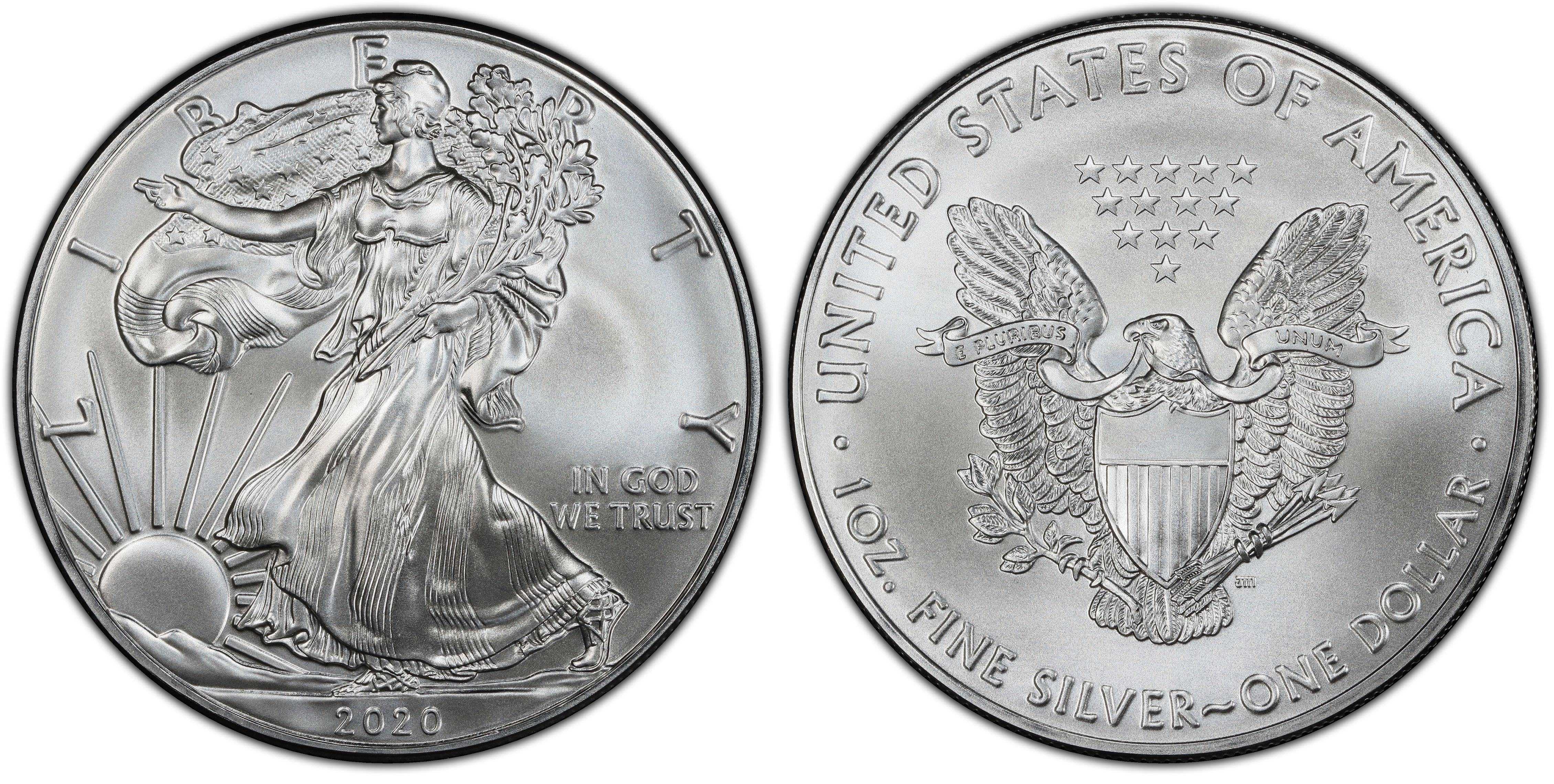 2020 $1 Silver Eagle First Strike (Regular Strike) Silver Eagles