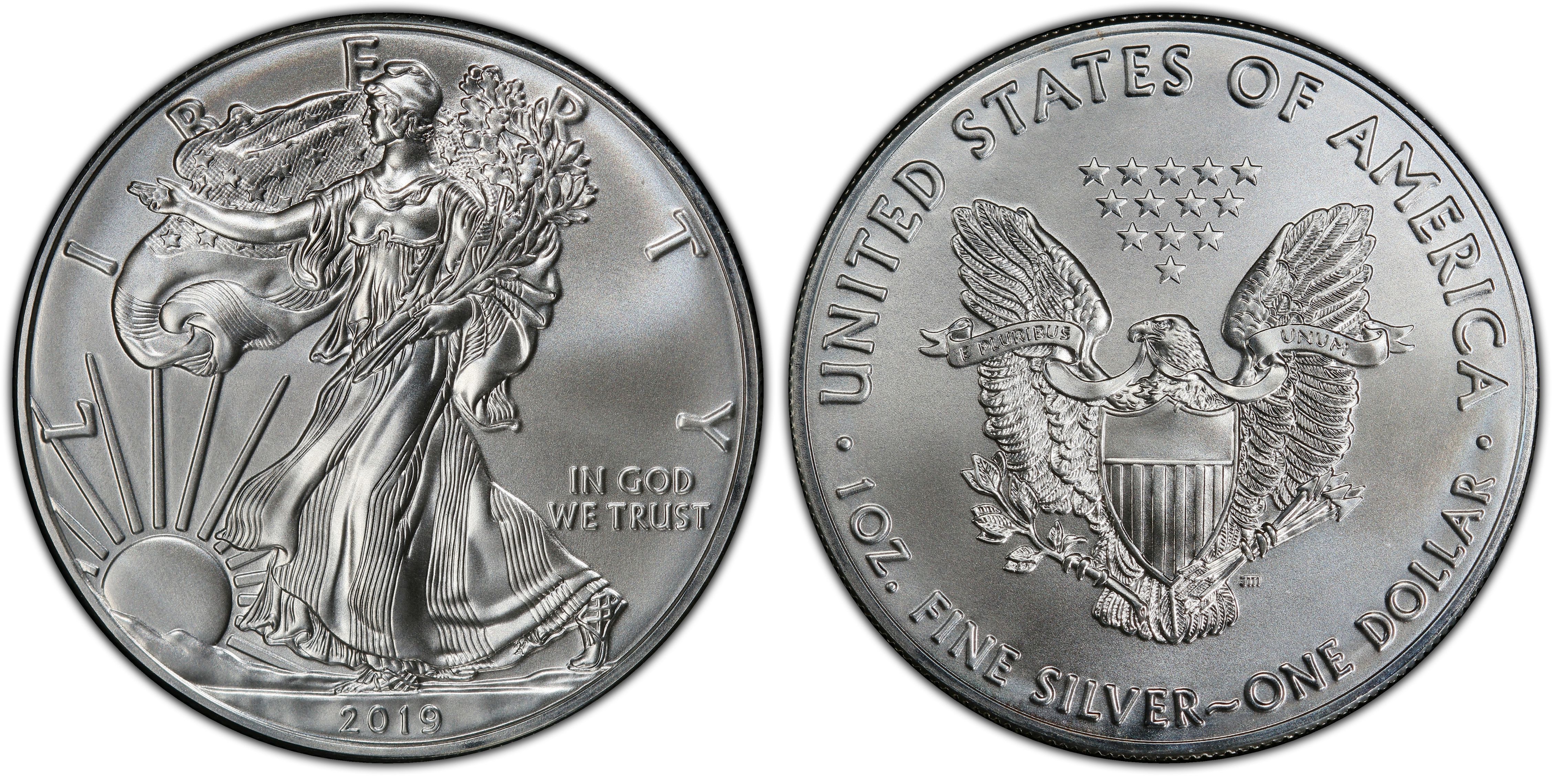 2019 $1 Silver Eagle (Regular Strike) Silver Eagles - PCGS CoinFacts
