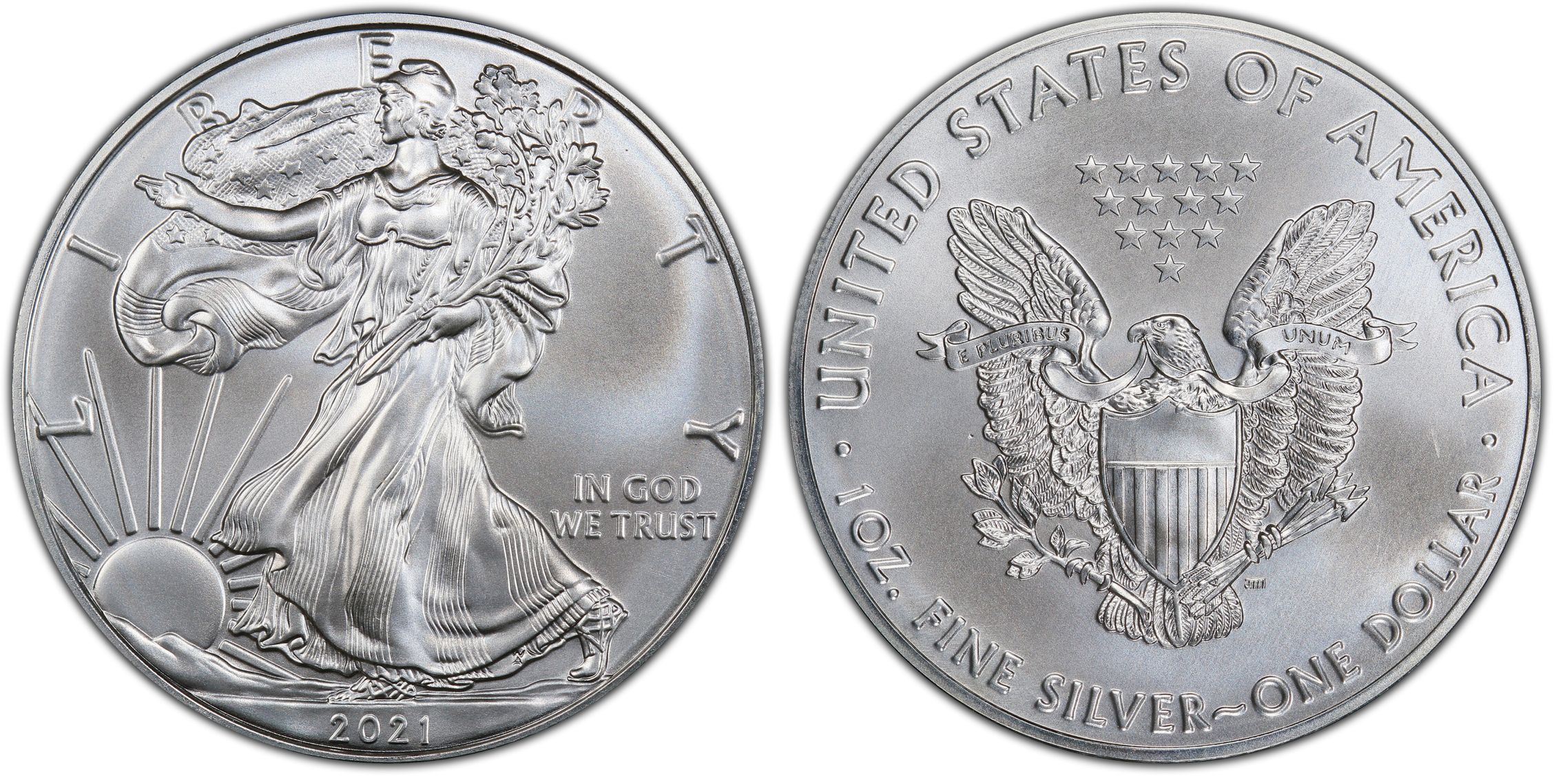 2021-(W) $1 Silver Eagle - Type 1 Struck at West Point First Strike ...