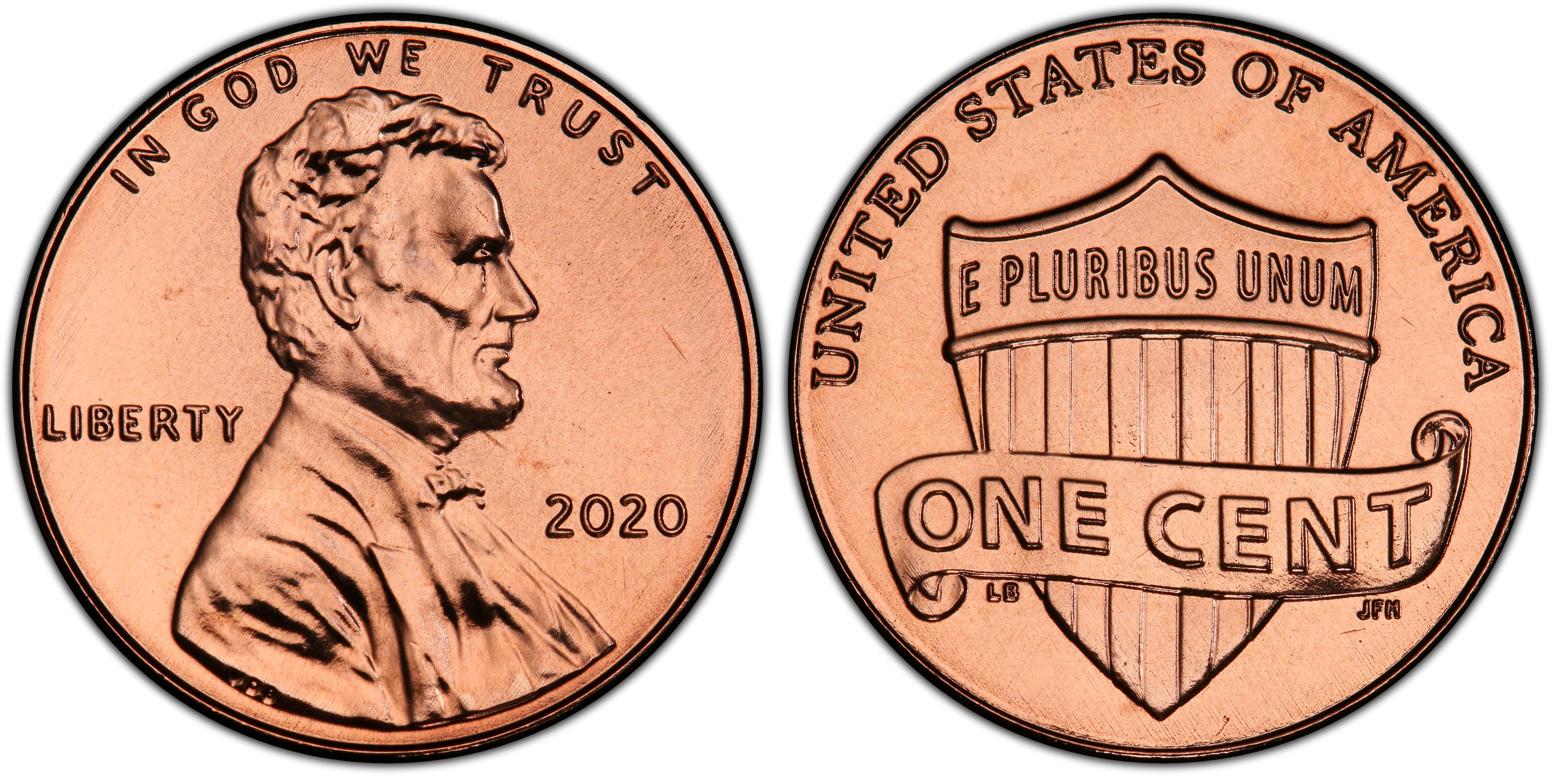 2020 1C Shield, RD (Regular Strike) Lincoln Cent (Modern) - PCGS CoinFacts