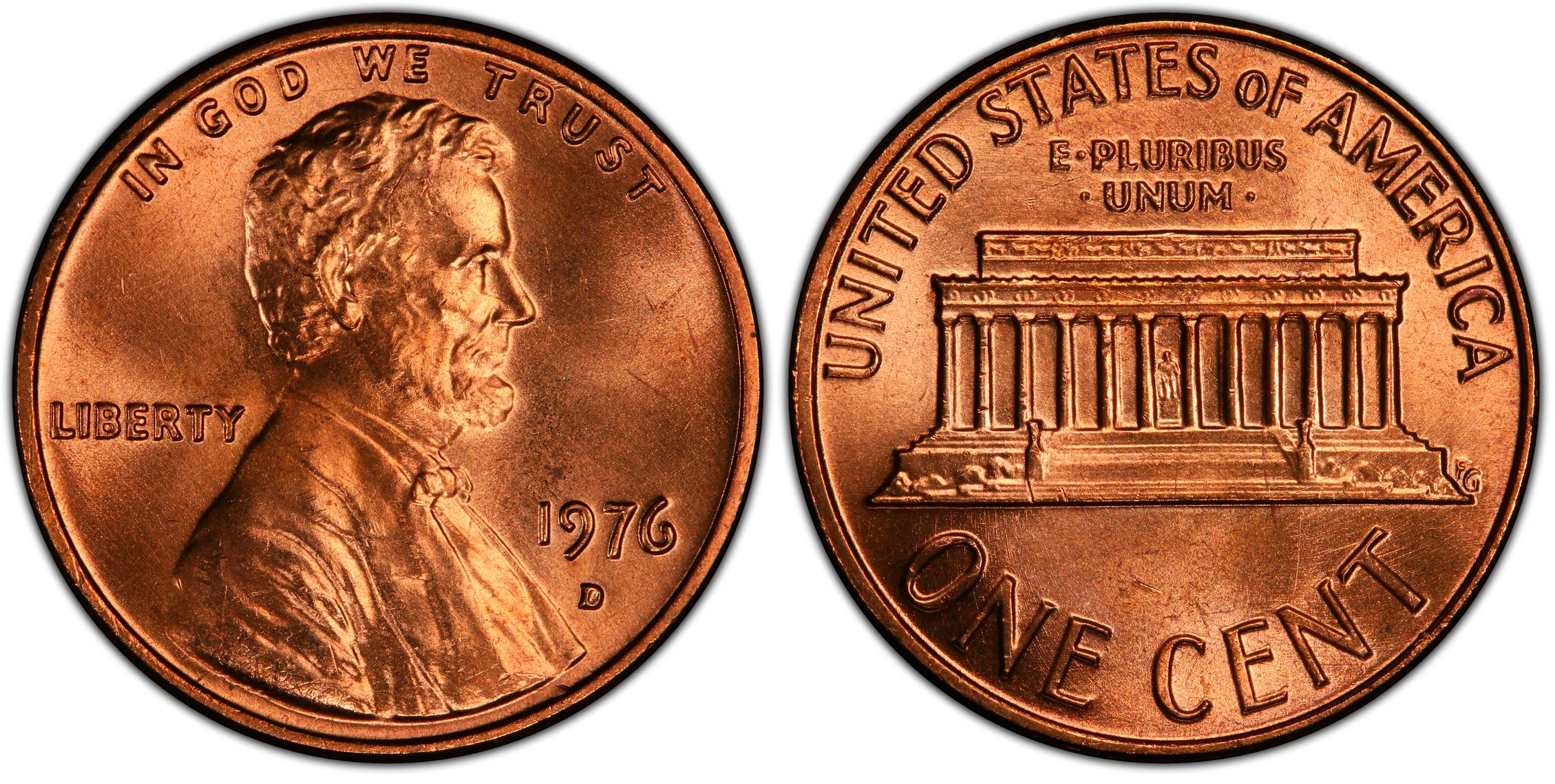 1976-D 1C, RD (Regular Strike) Lincoln Cent (Modern) - PCGS CoinFacts