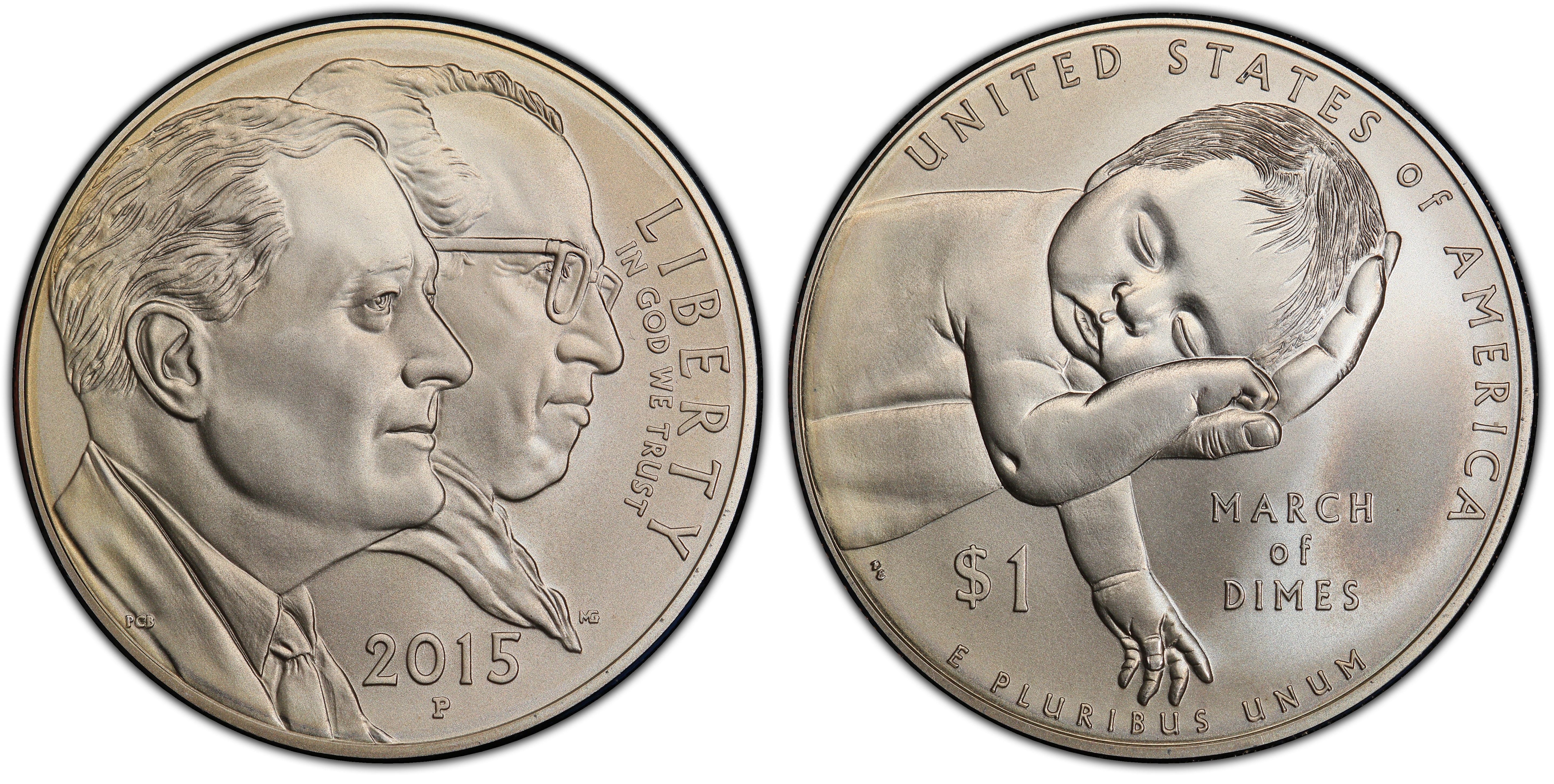 2015-P $1 March of Dimes (Regular Strike) Modern Silver and Clad