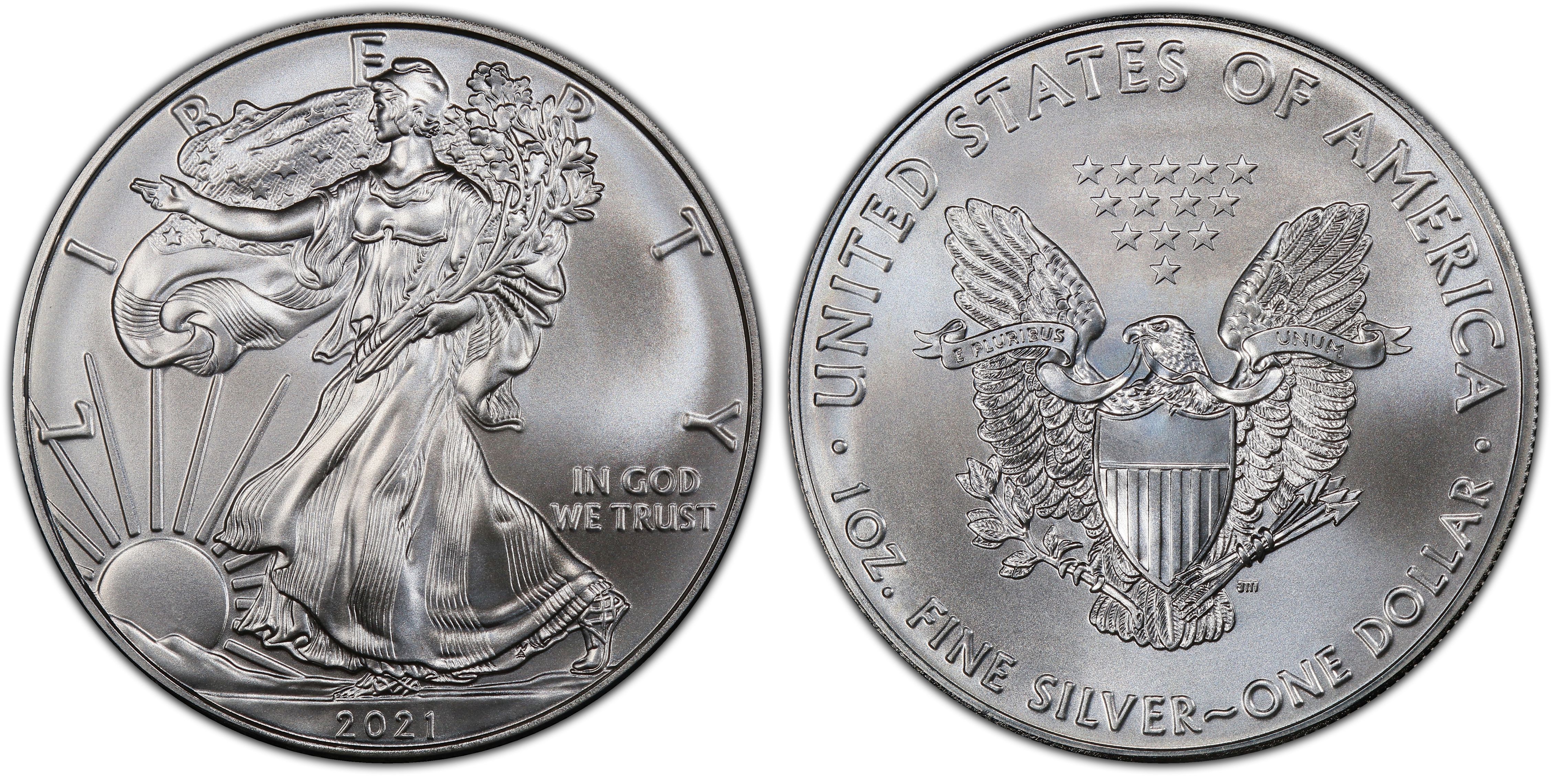 2021 $1 Silver Eagle - Type 1 First Day of Issue (Regular Strike