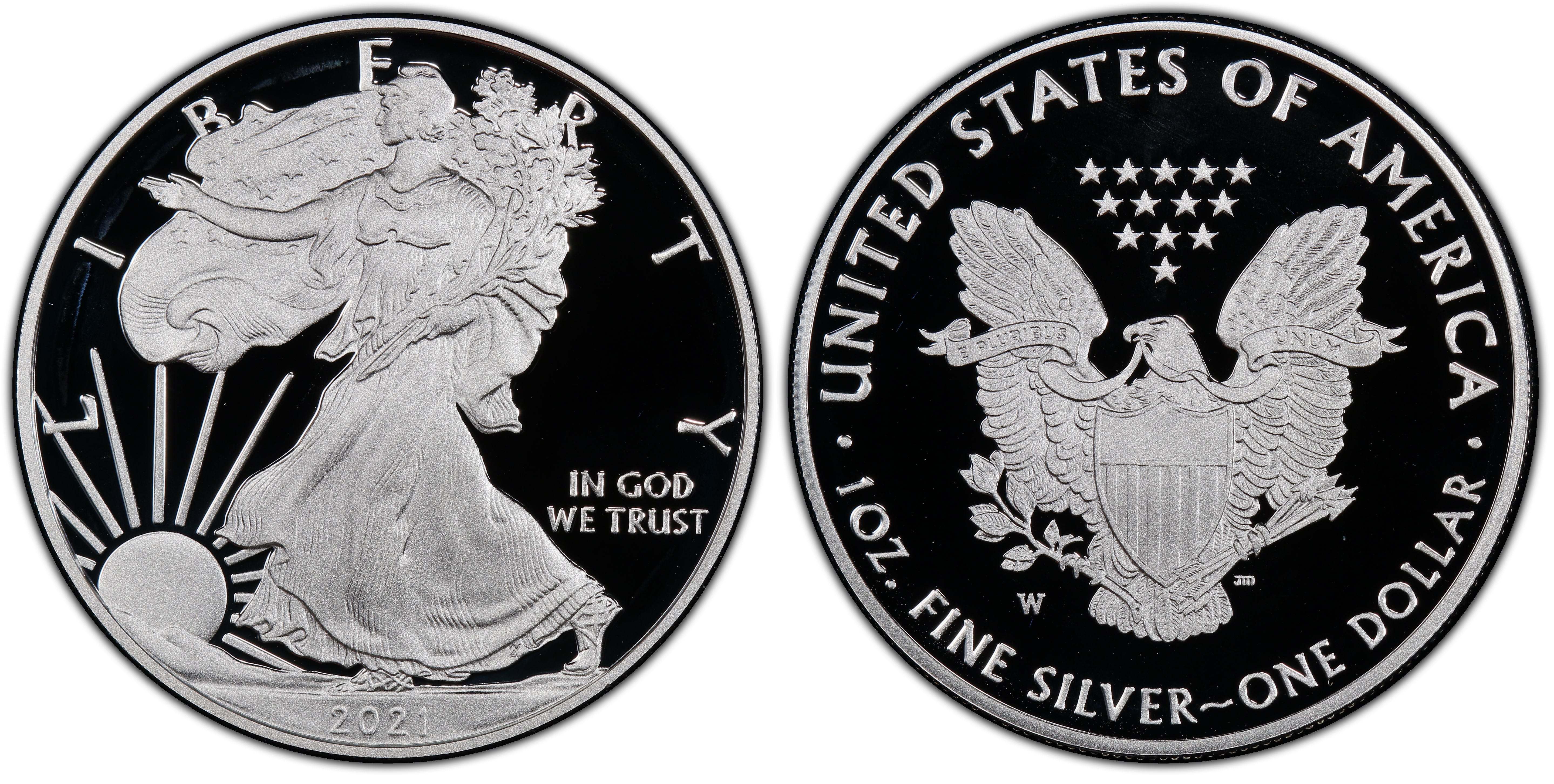 2021-W $1 Silver Eagle - Type 1 First Strike, DCAM (Proof) Silver ...