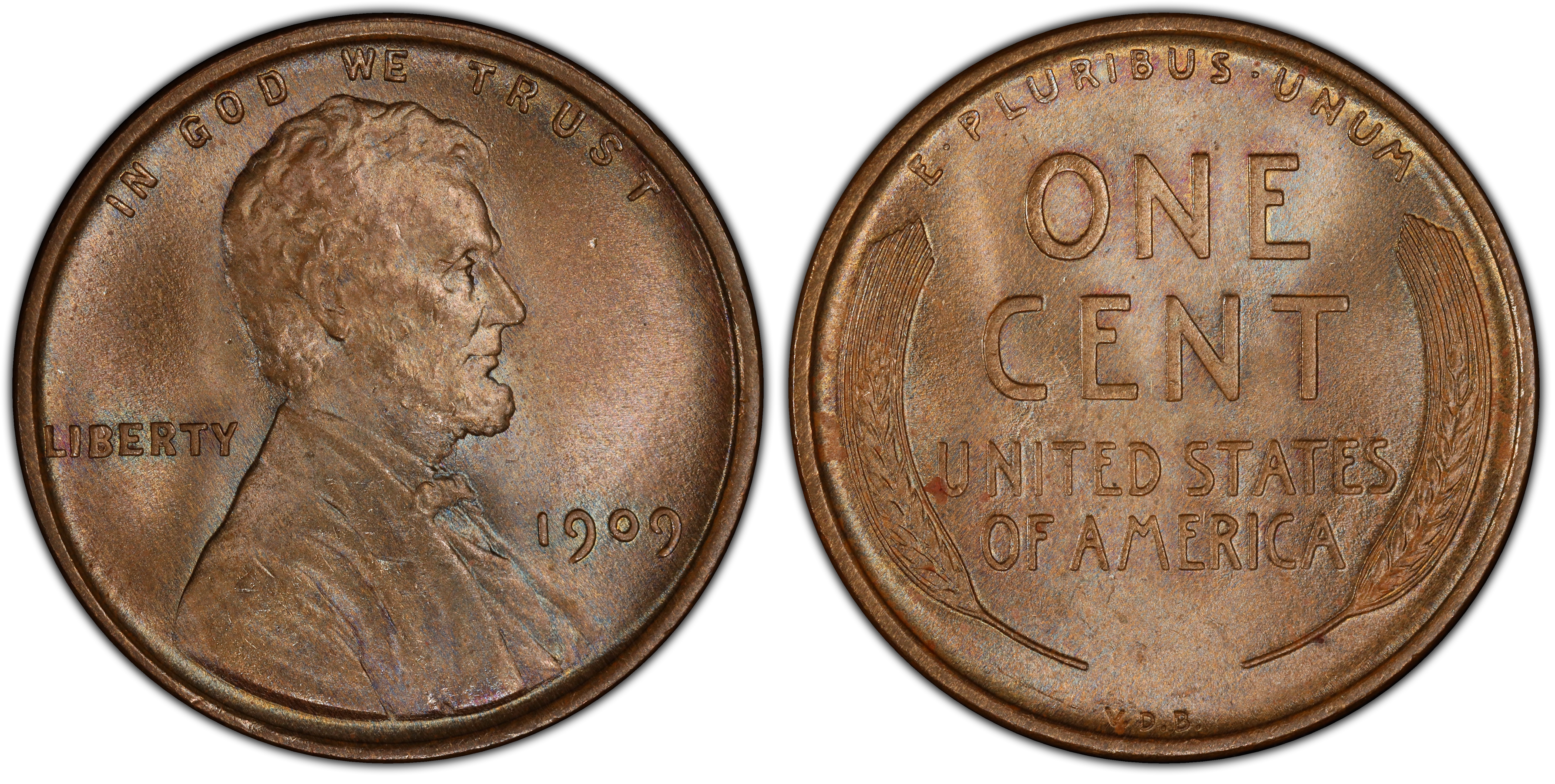 1909 VDB 1C Doubled Die Obverse, BN (Regular Strike) Lincoln Cent