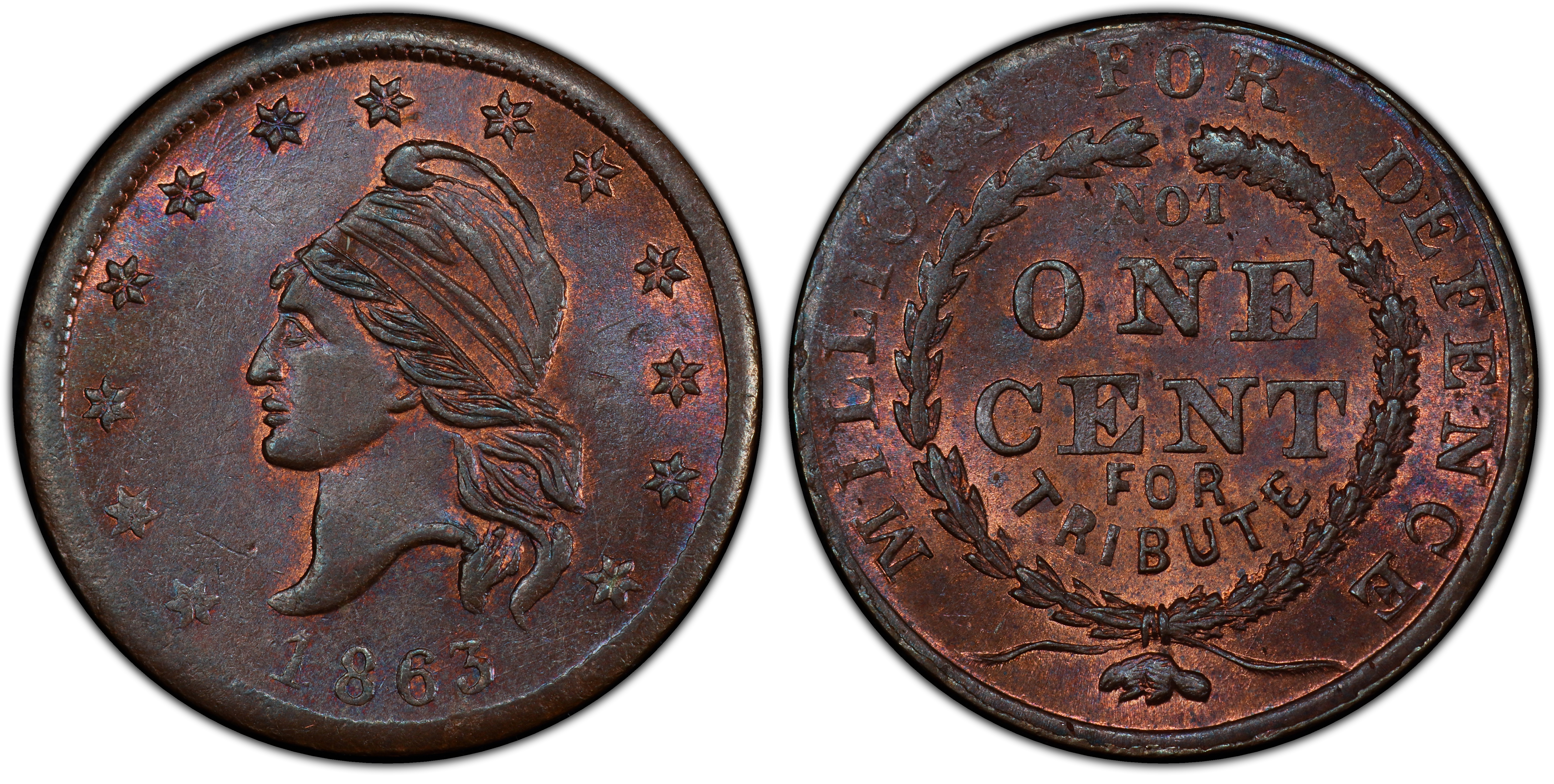 1863 Token F-17/388a Copper Millions For Defence Patriotic, BN (Regular ...