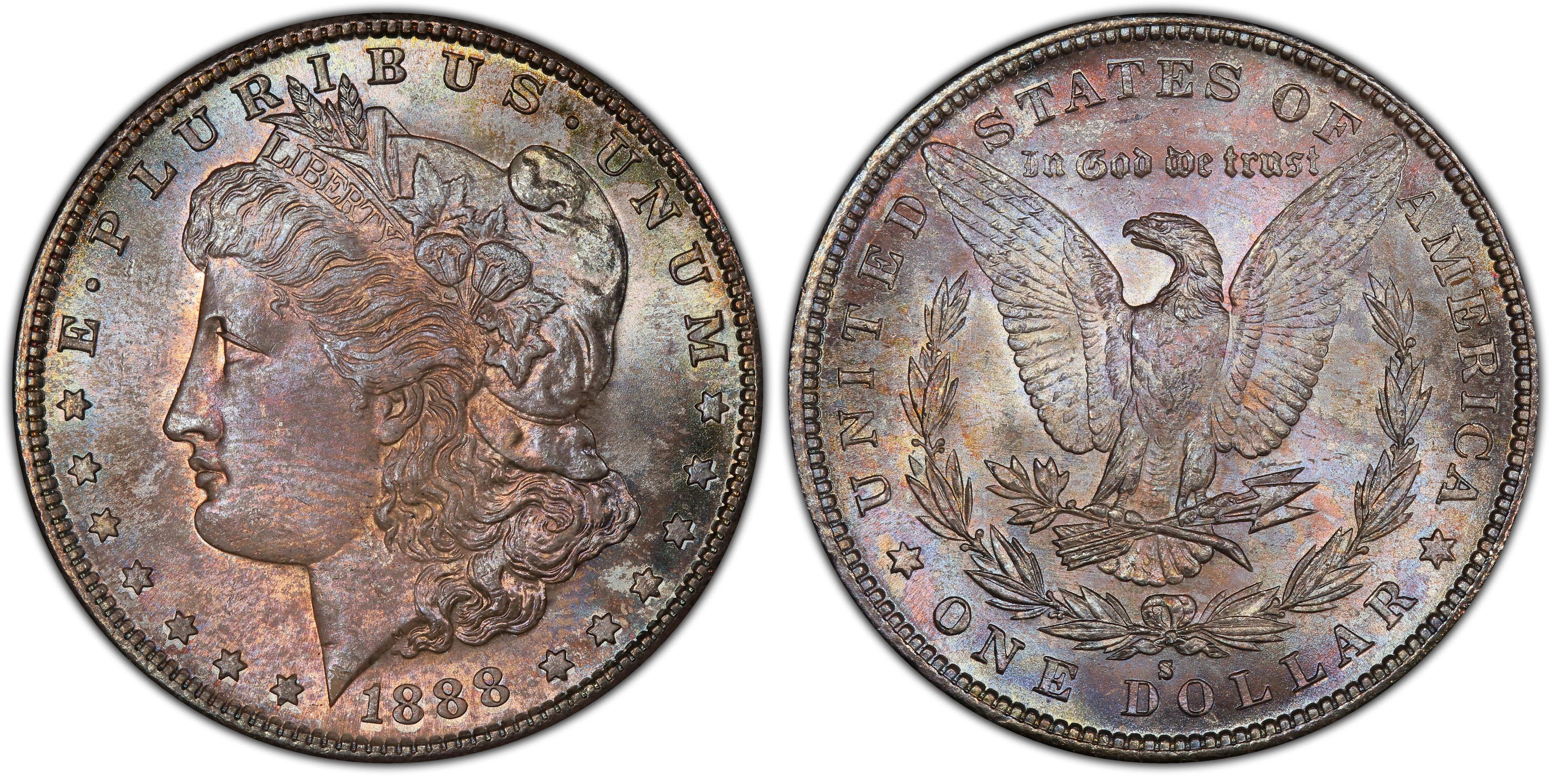 1888 S 1 Regular Strike Morgan Dollar PCGS CoinFacts