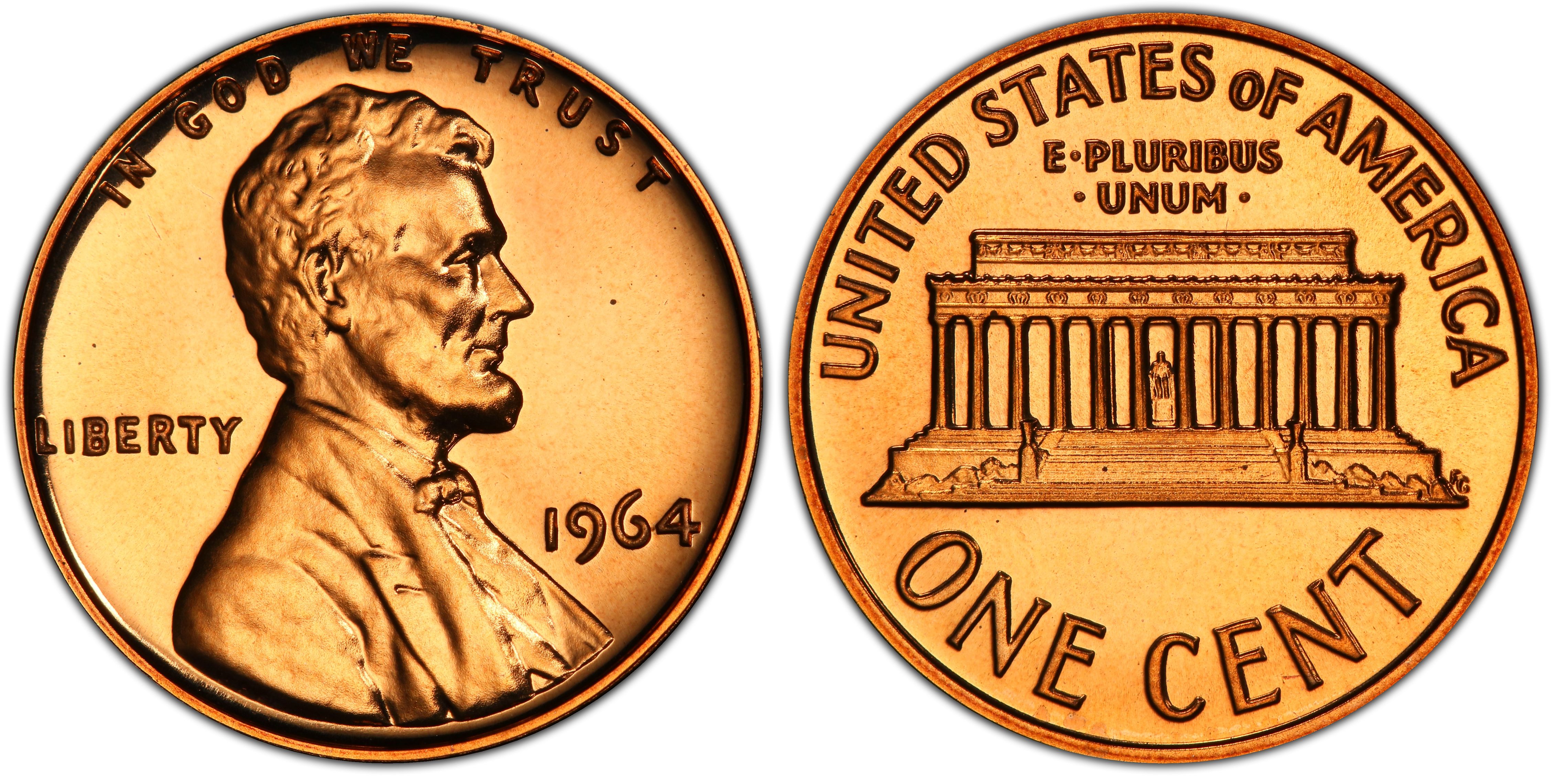 Images of Lincoln Cent (Modern) 1964 1C, RD - PCGS CoinFacts