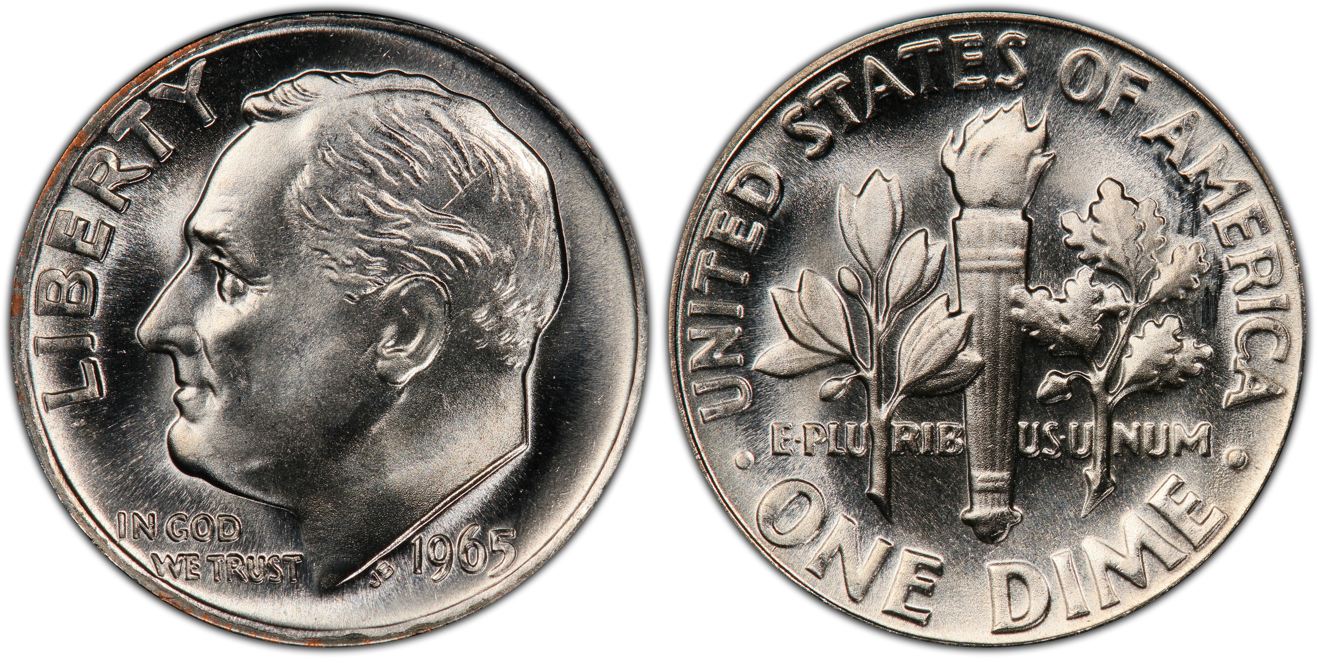 1965 1966 1967 SMS Roosevelt Dime 3 Coin Set. 