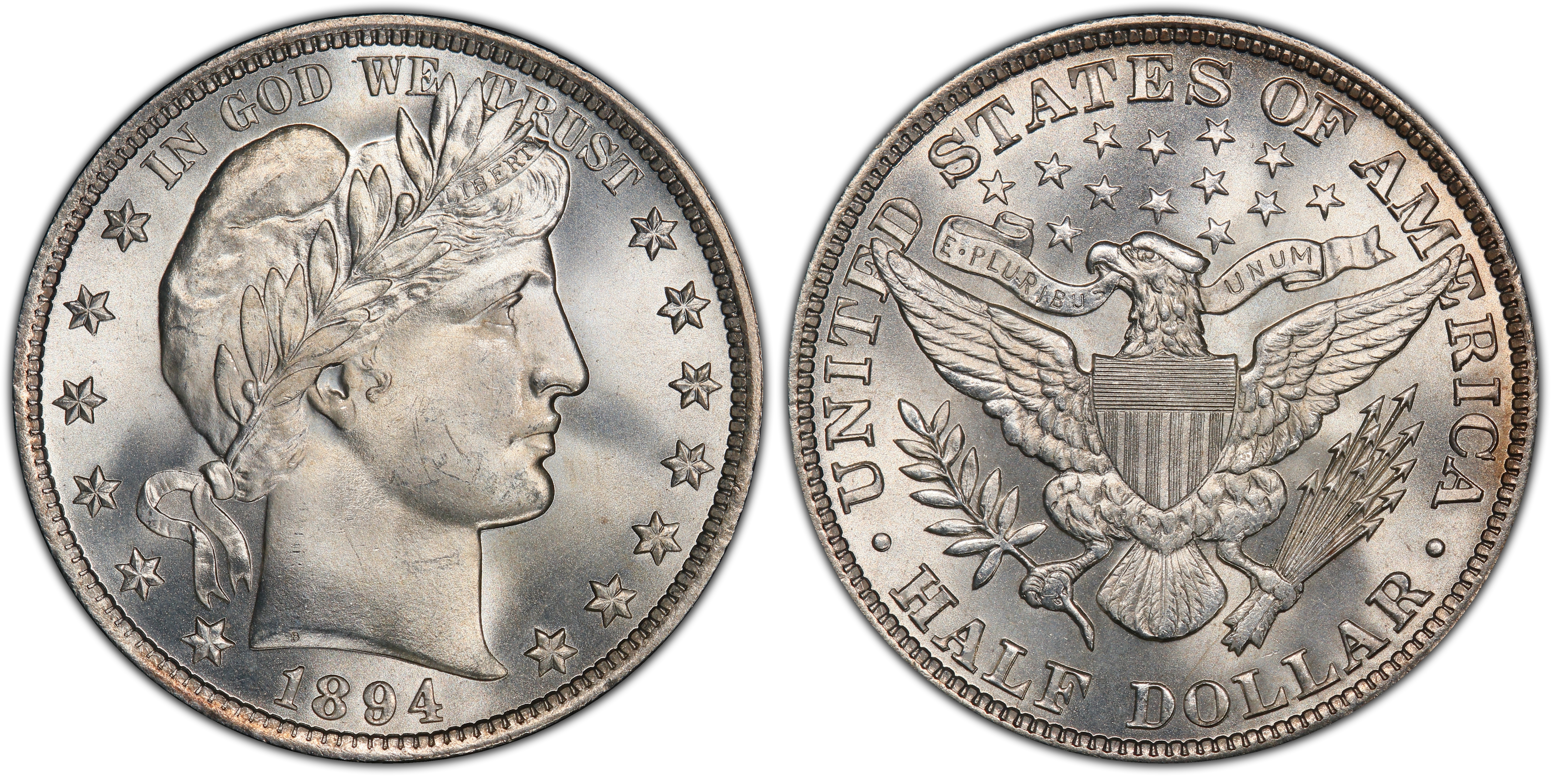 1894 50C (Regular Strike) Barber Half Dollar - PCGS CoinFacts