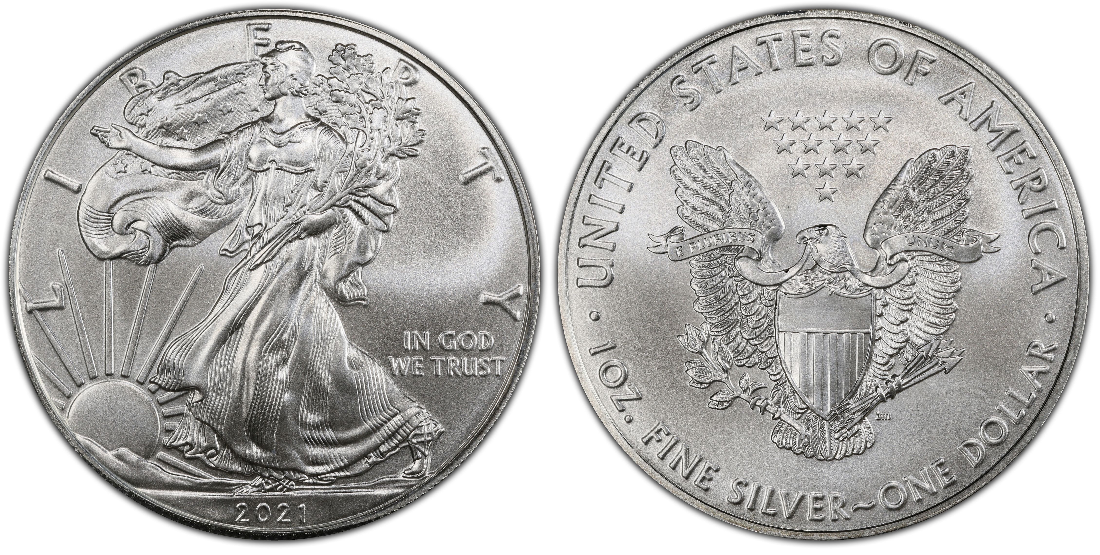 2021 $1 Silver Eagle - Type 1 First Day of Issue (Regular Strike