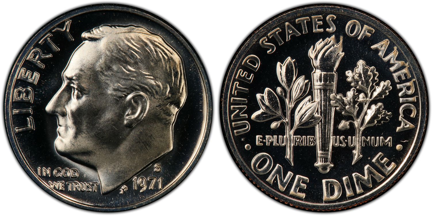1971-S ROOSEVELT DIME IN PROOF CONDITION  F-22-17