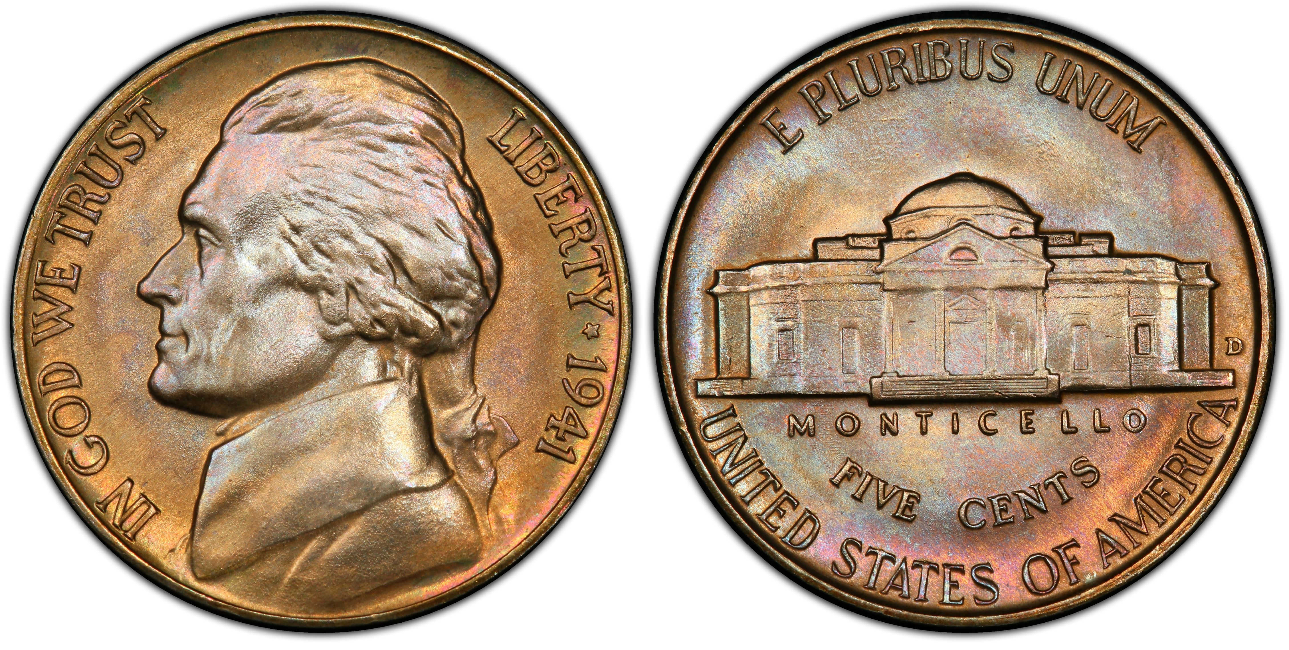 1941-D EF Jefferson Nickel