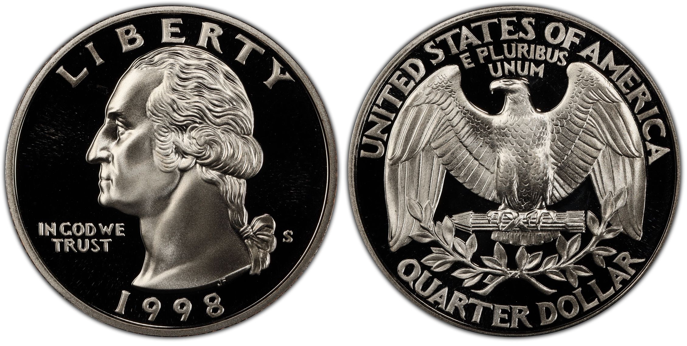 PCGS PR69DCAM 1998年 S 25C シルバー ワシントン クォーター