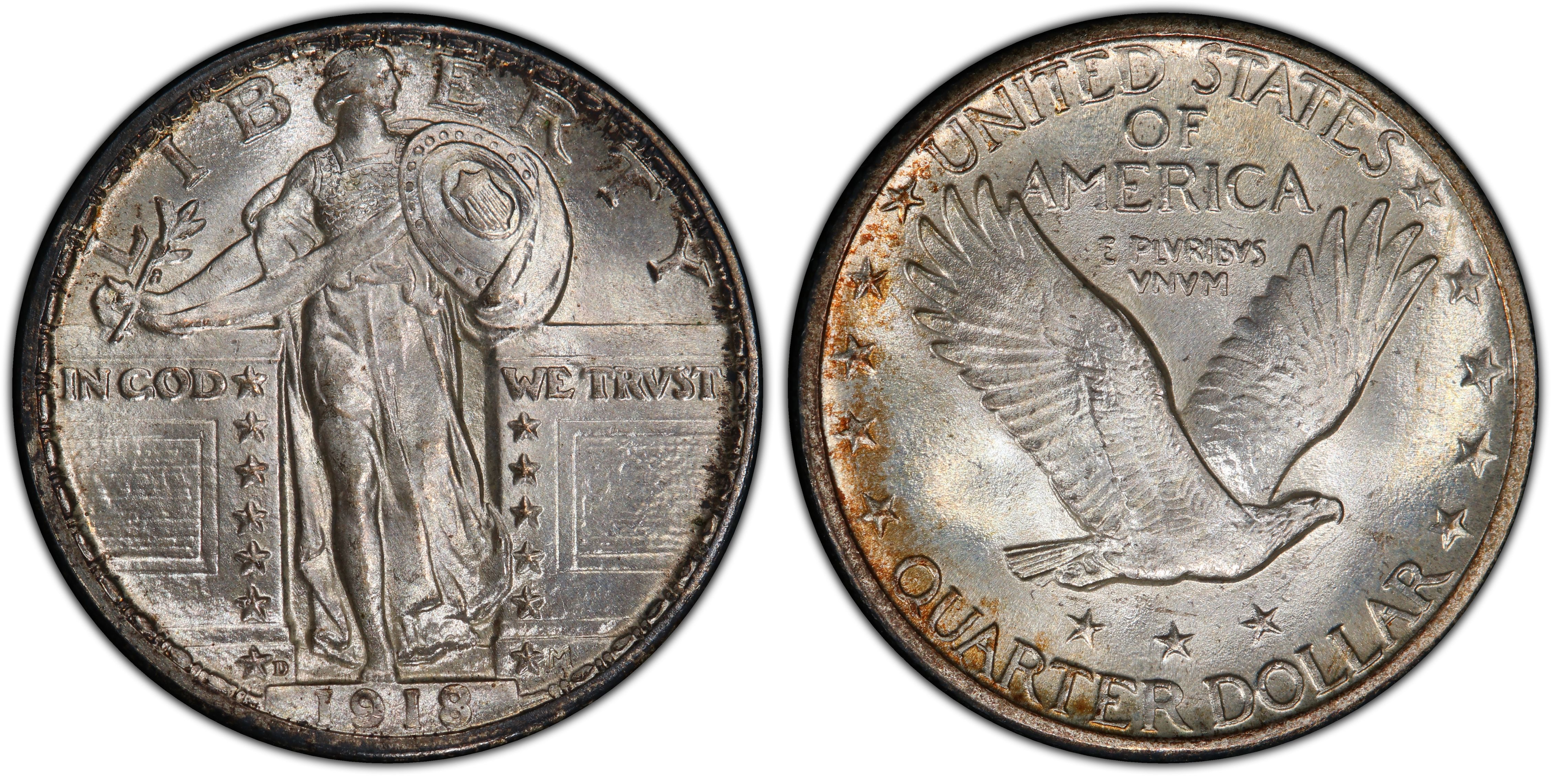 1918-D 25C (Regular Strike) Standing Liberty Quarter - PCGS CoinFacts