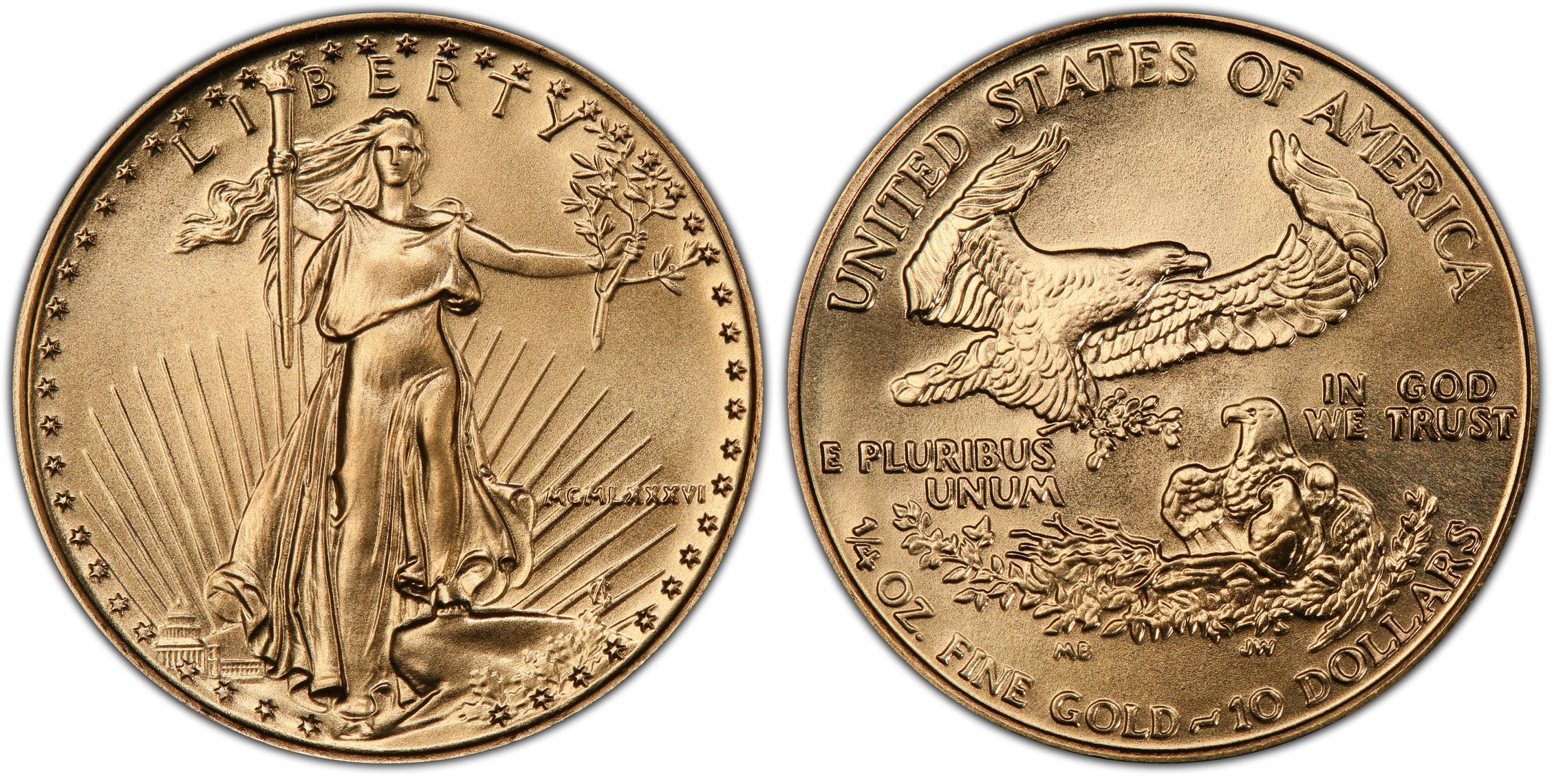 1986 $10 Gold Eagle (Regular Strike) Gold Eagles - PCGS CoinFacts