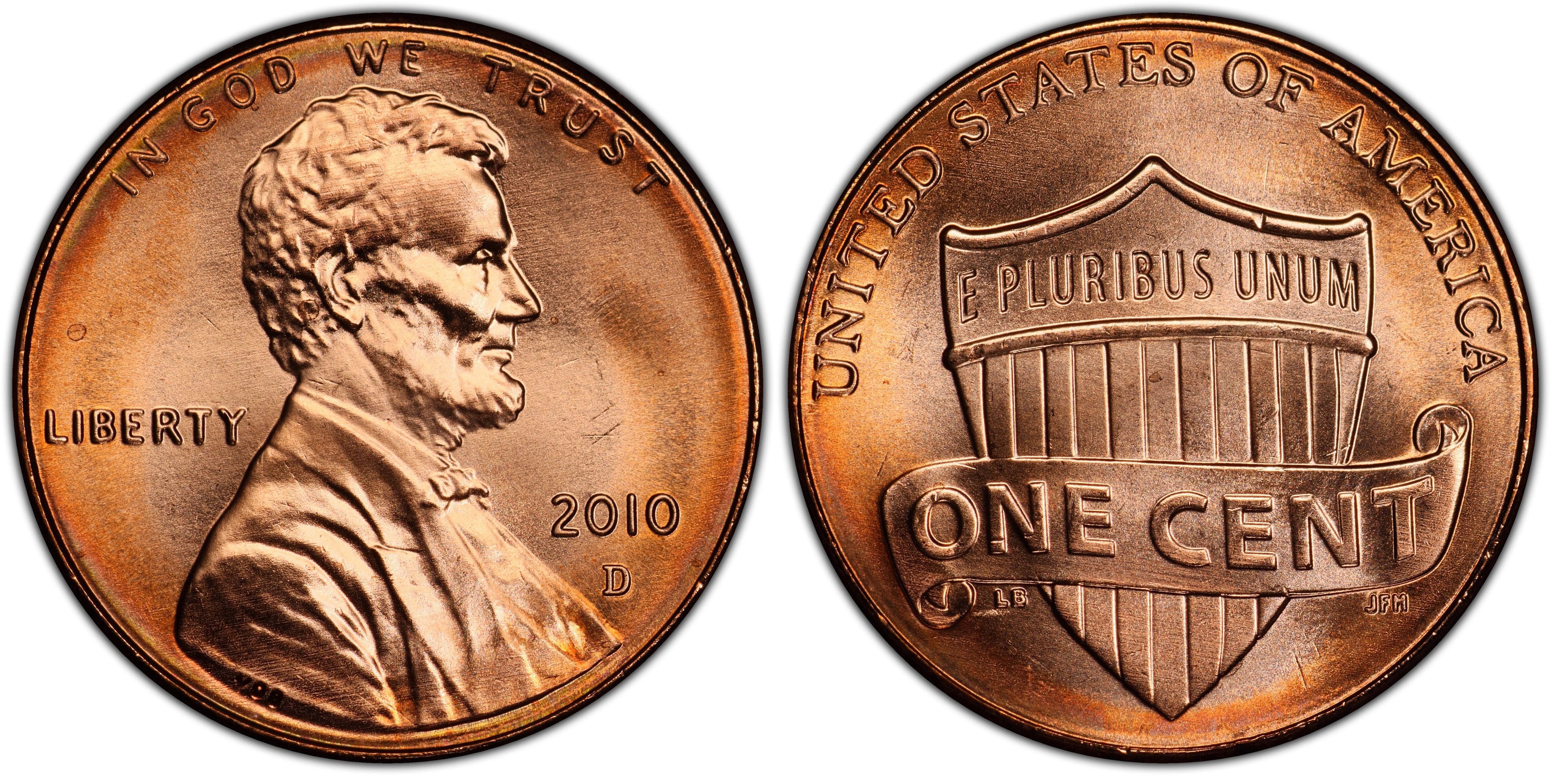 2010 D Lincoln Shield Cent BU GEM Penny from US MINT roll L@@K First Year! 