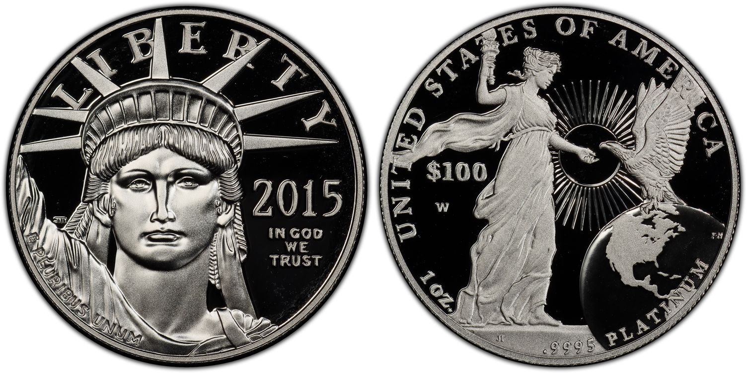 2015-W $100 Statue of Liberty, DCAM (Proof) Platinum Eagles - PCGS