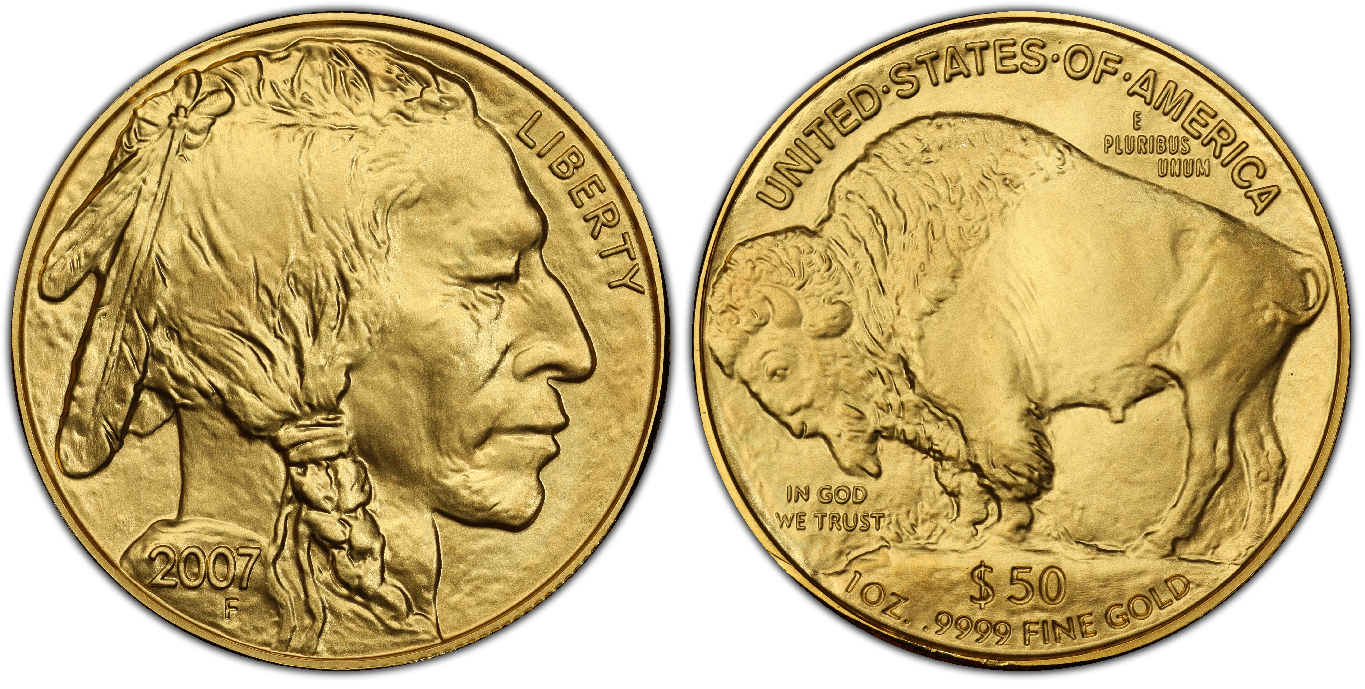 2007 $50 American Buffalo .9999 Fine Gold (Regular Strike) Gold