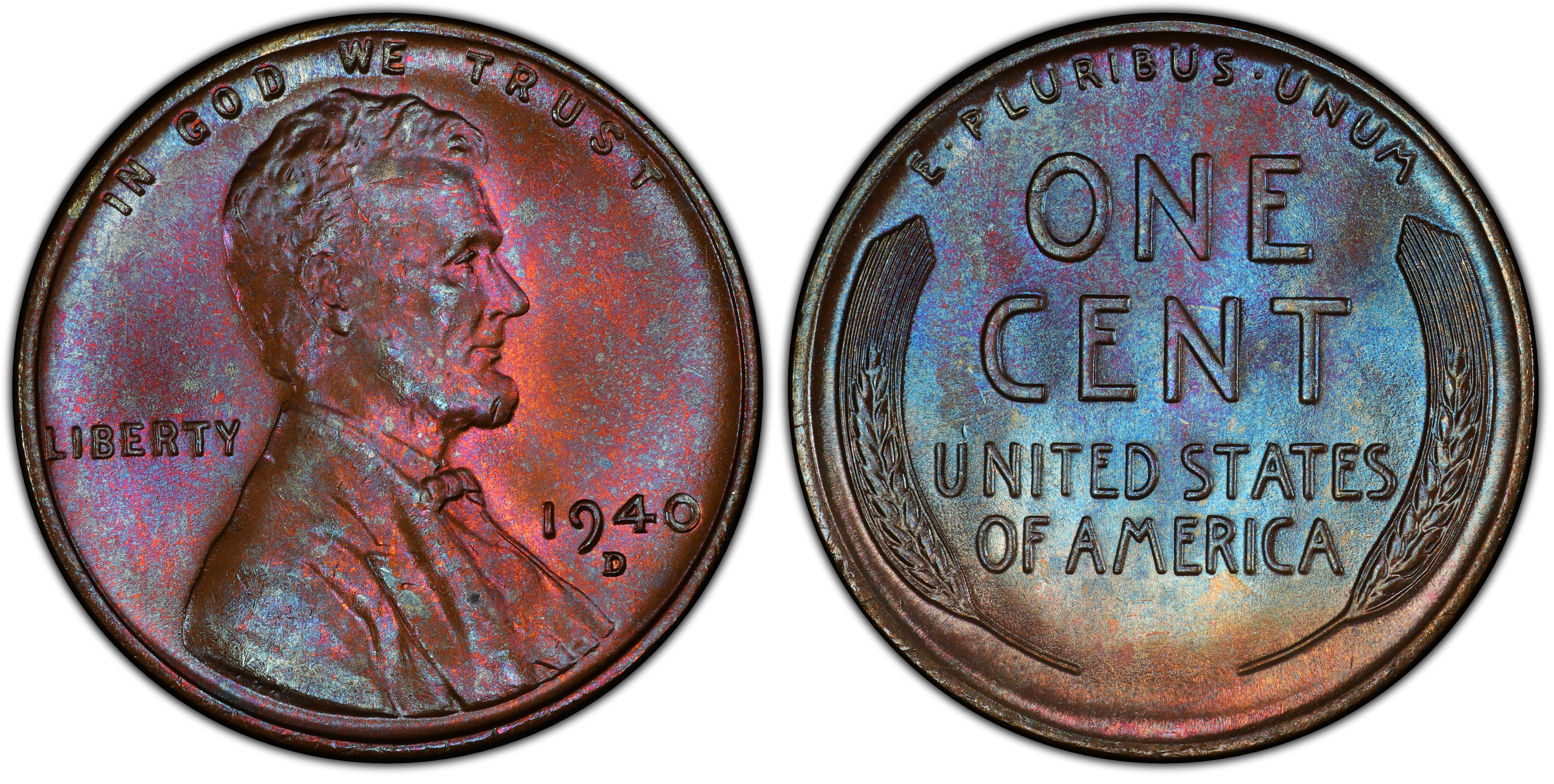 1940-D 1C, BN (Regular Strike) Lincoln Cent (Wheat Reverse) - PCGS CoinFacts