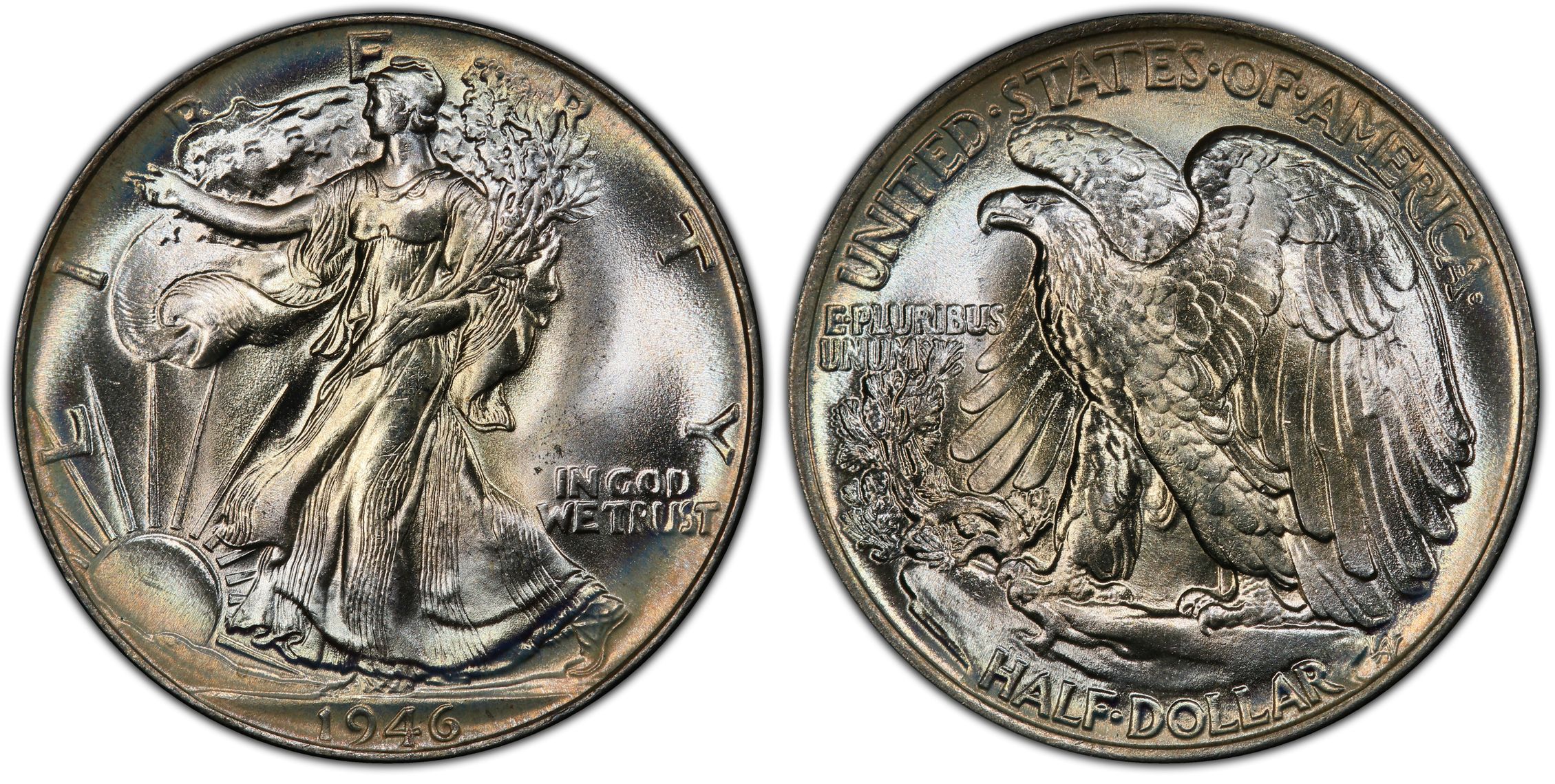 1946 50C Regular Strike Walking Liberty Half Dollar PCGS CoinFacts